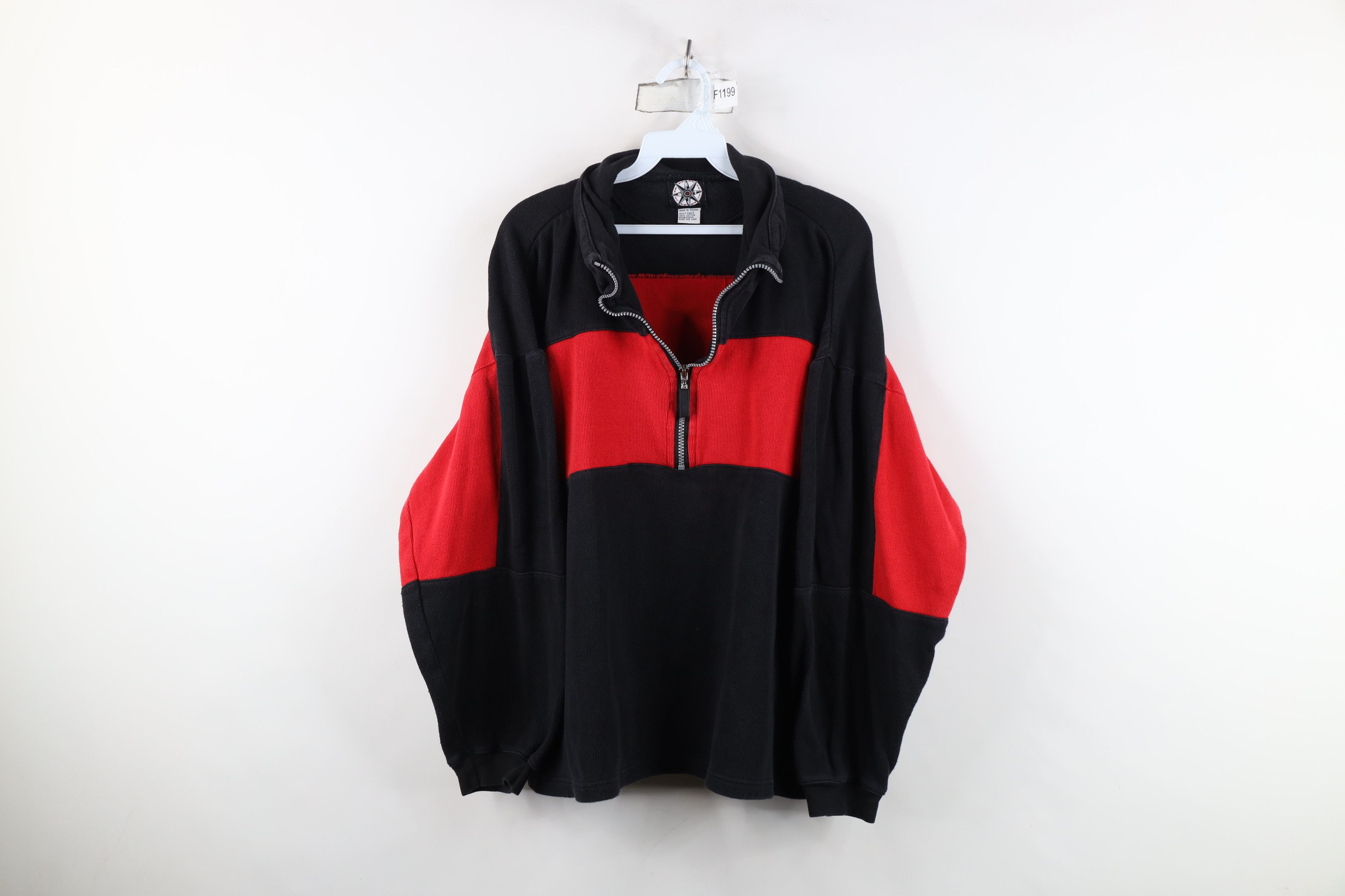 Marlboro Vintage 90s Marlboro Knit Boxy Fit Half Zip Pullover Sweater Size US L / EU 52-54 / 3 - 1 Thumbnail