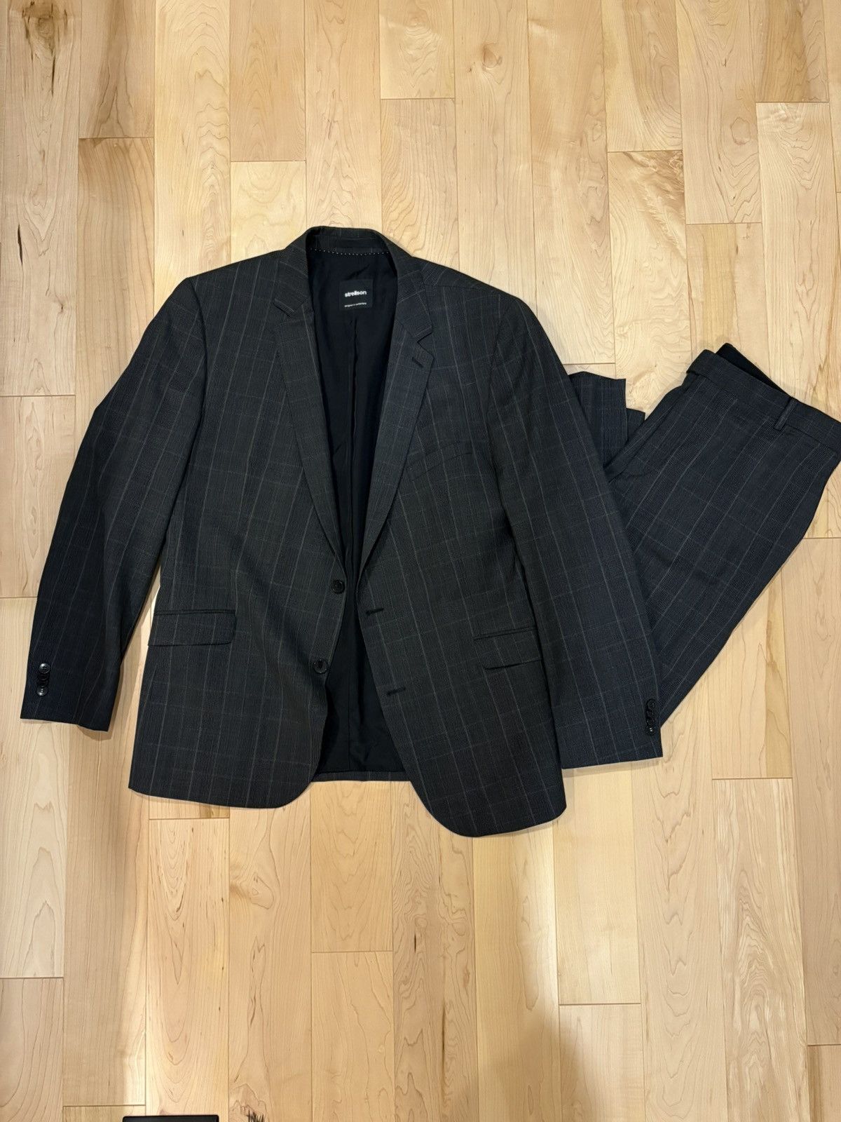 Strellson Strellson Marzotto Italy Wool Blend Suit Modern Fit, 2-Piece Size 44R - 2 Thumbnail