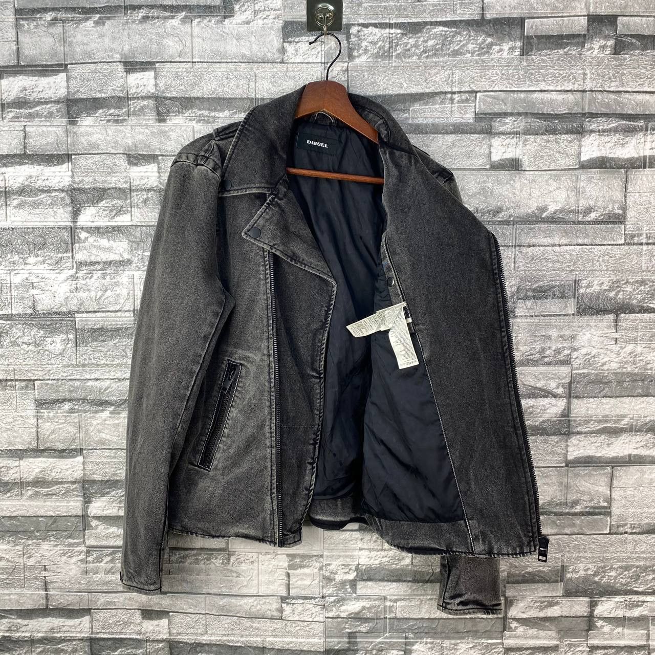 Diesel DIESEL BIKER JACKET FADED BLACK MEDIUM Size US M / EU 48-50 / 2 - 14 Thumbnail