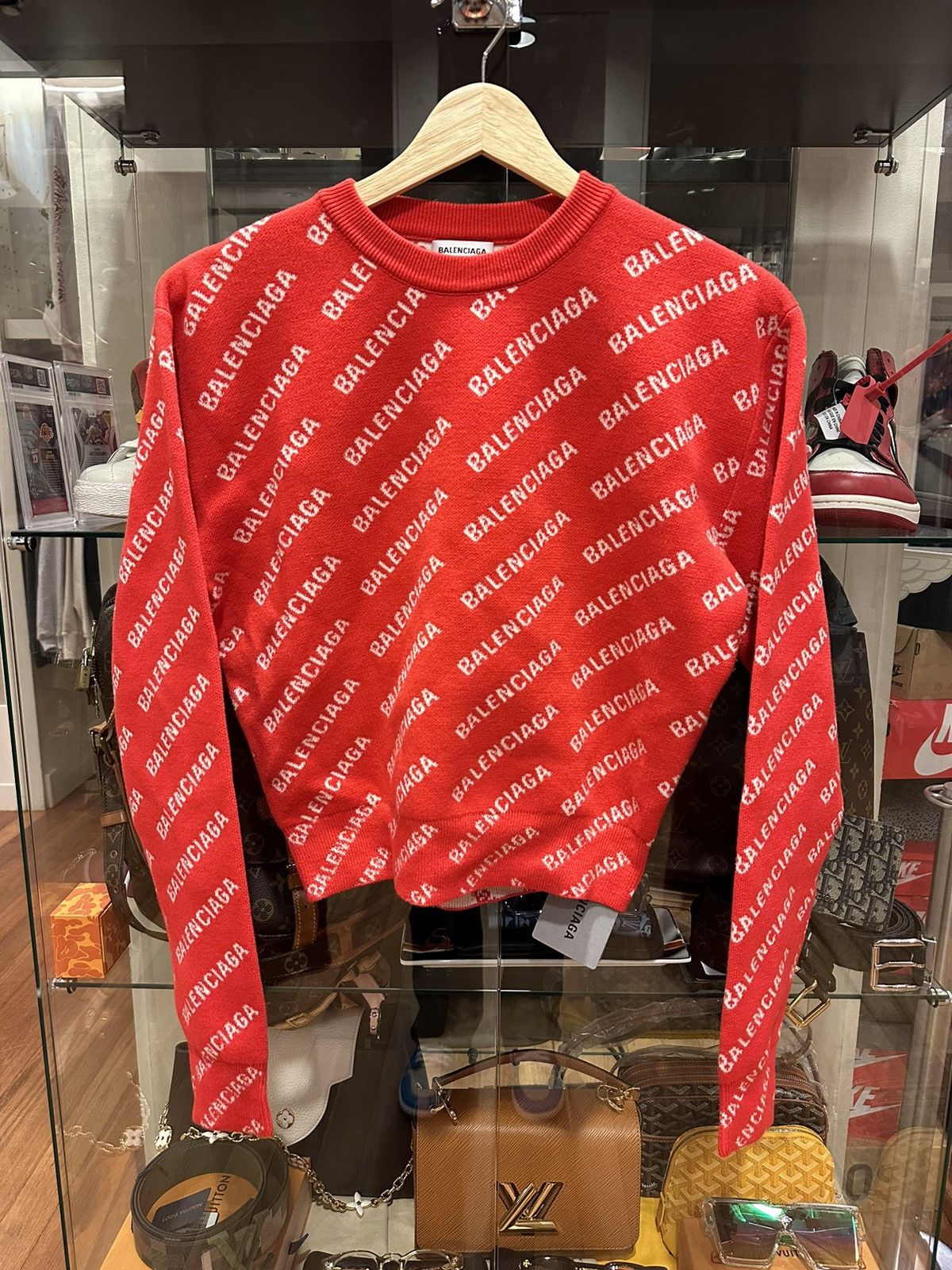 Balenciaga Balenciaga all over print sweater Grailed