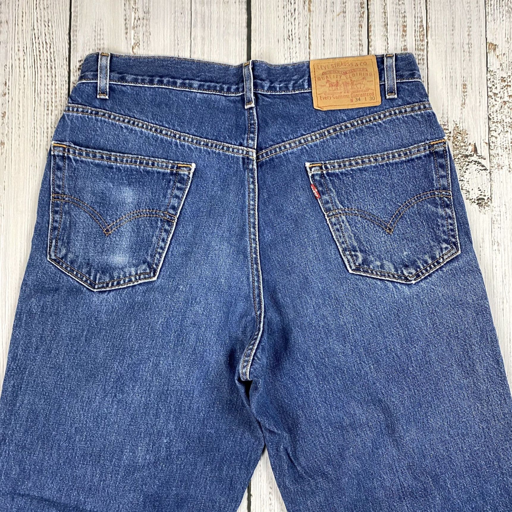 Levi's VINTAGE Levi's 901 Straight Leg Jeans 34x30 Medium Wash Distressed 90s Mens Size US 34 / EU 50 - 2 Thumbnail
