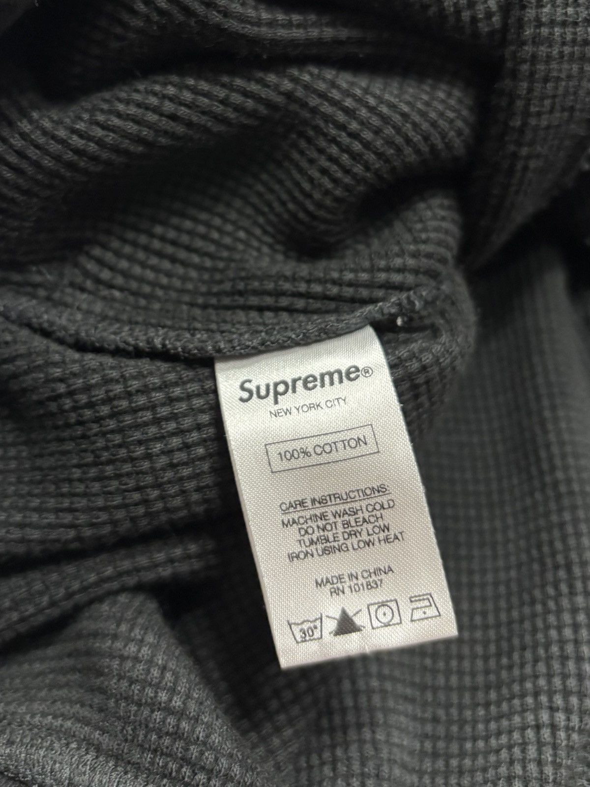 Playboy × Supreme Supreme Playboy Waffle Thermal Pant Black (FW17) Size US 32 / EU 48 - 5 Thumbnail
