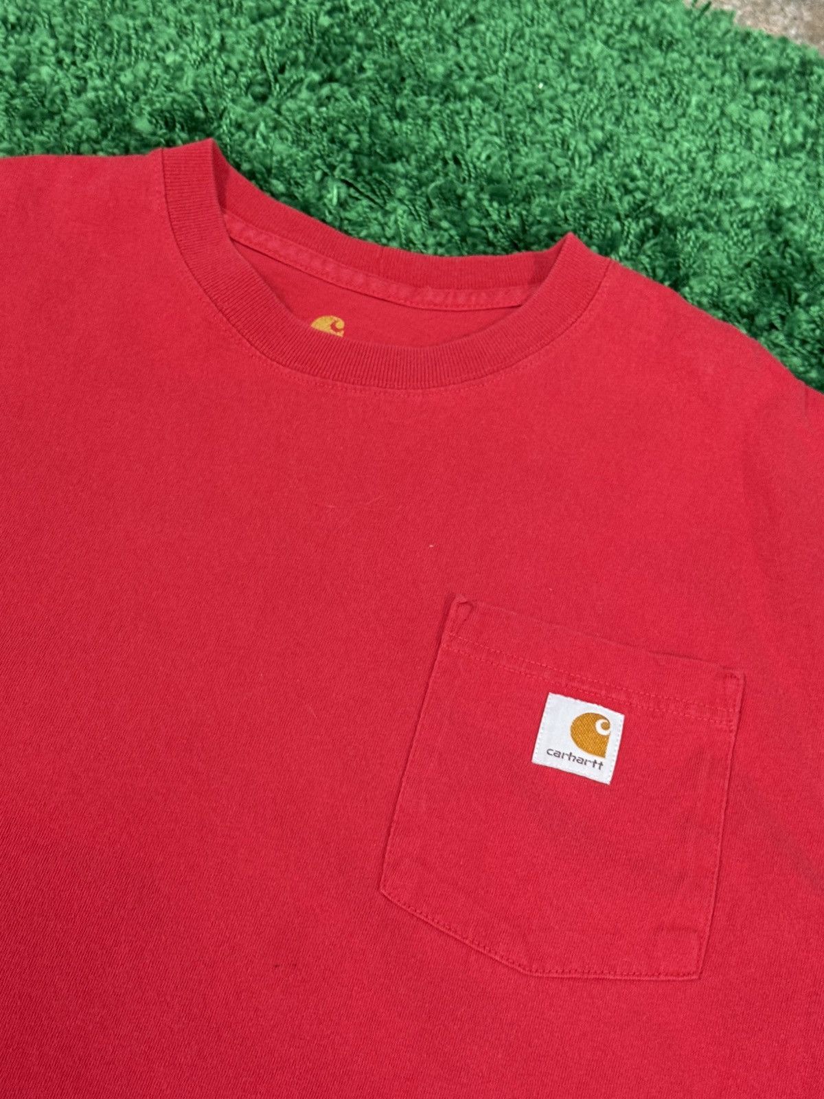Carhartt Carhartt Red Pocket Patch Logo Tee Medium Relaxed Baggy Fit Size US M / EU 48-50 / 2 - 3 Thumbnail