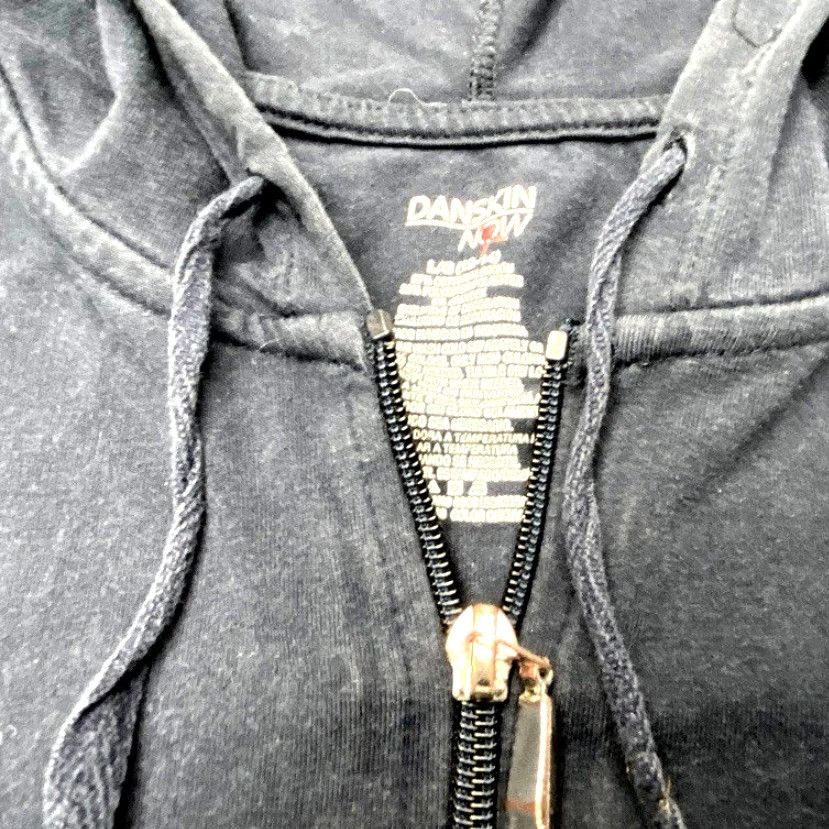 Vintage Danskin Now Hoodie Jacket Women's Large Full Zip Black 8020 Size L / US 10 / IT 46 - 6 Thumbnail