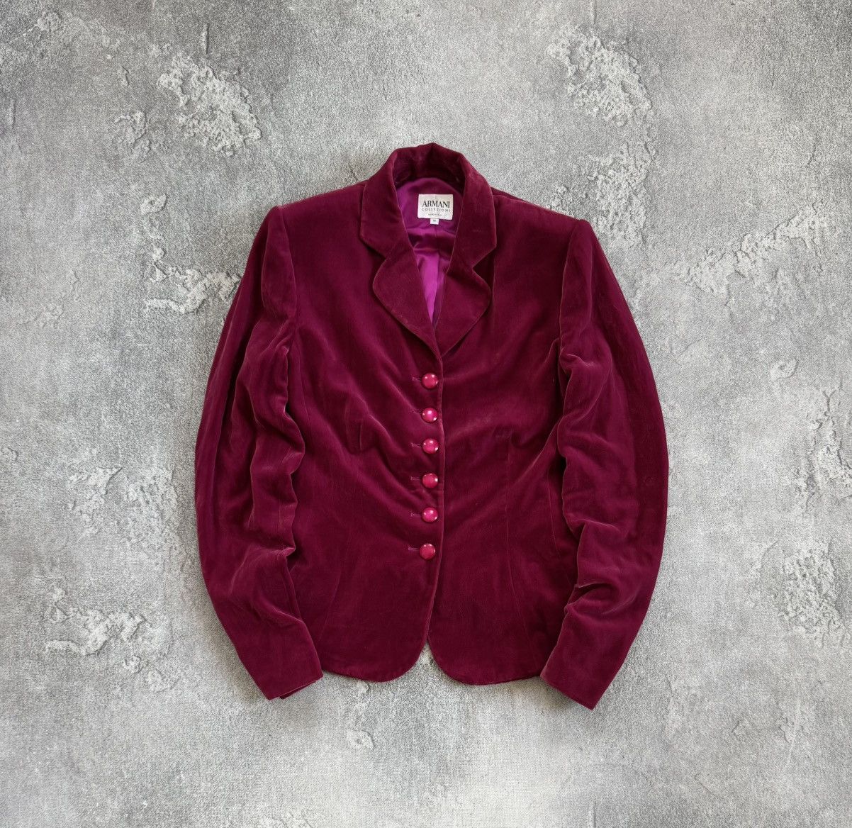 Armani Collezioni Armani Collezioni IT44 pink velour velvet blazer jacket Size M / US 6-8 / IT 42-44 - 1 Thumbnail