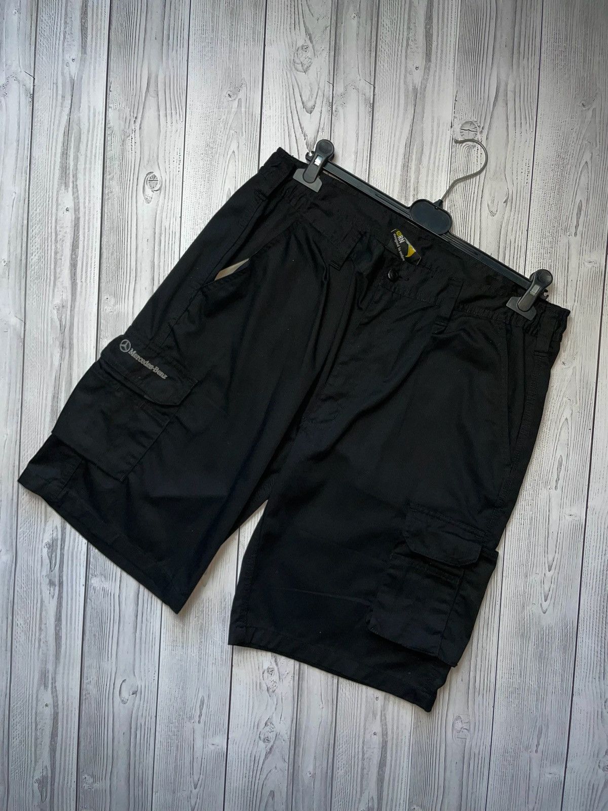 Mercedes-Benz × Vintage Vintage Mercedes Benz cargo shorts black pockets workwear 38 Size US 38 / EU 54 - 7 Thumbnail