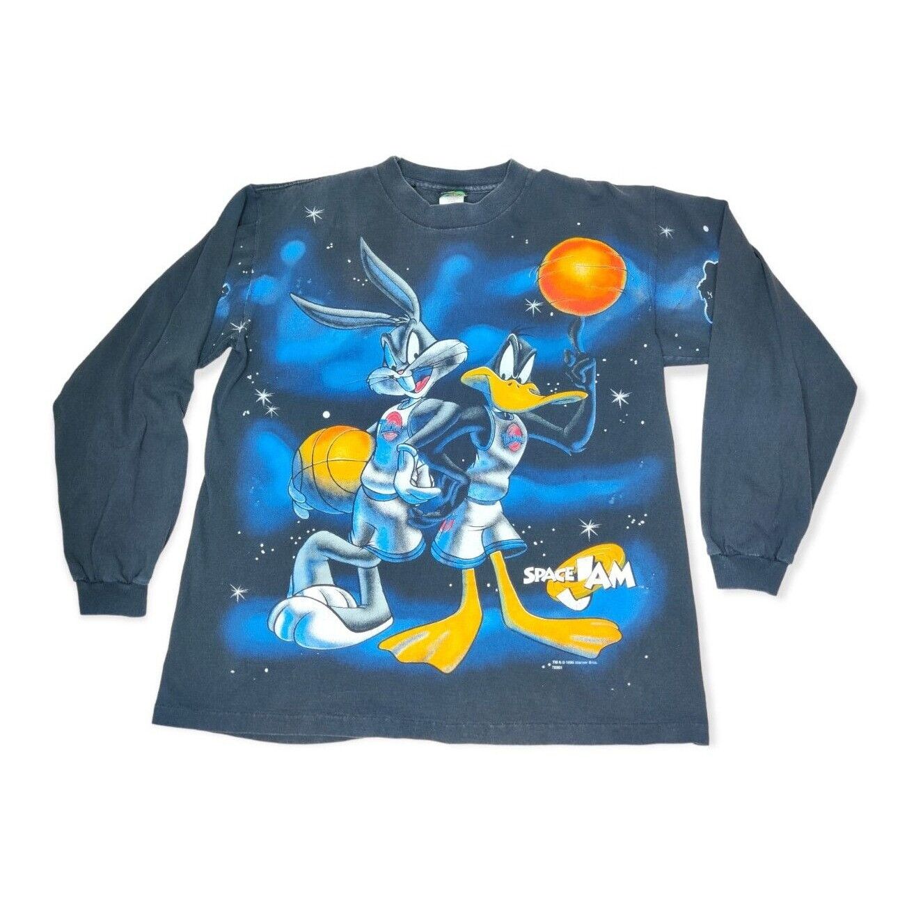 Vintage Vintage Space Jam Long Sleeve T-Shirt L 1996 Black Single St Size US L / EU 52-54 / 3 - 1 Thumbnail