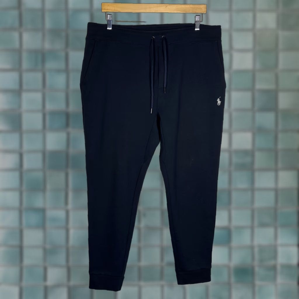 Ralph Lauren Polo Ralph Lauren Jogger Pants Mens XL Navy Sweatpants Drawstring Logo Activewear Tapered Leg Pockets Size US XL / EU 56 / 4 - 1 Thumbnail