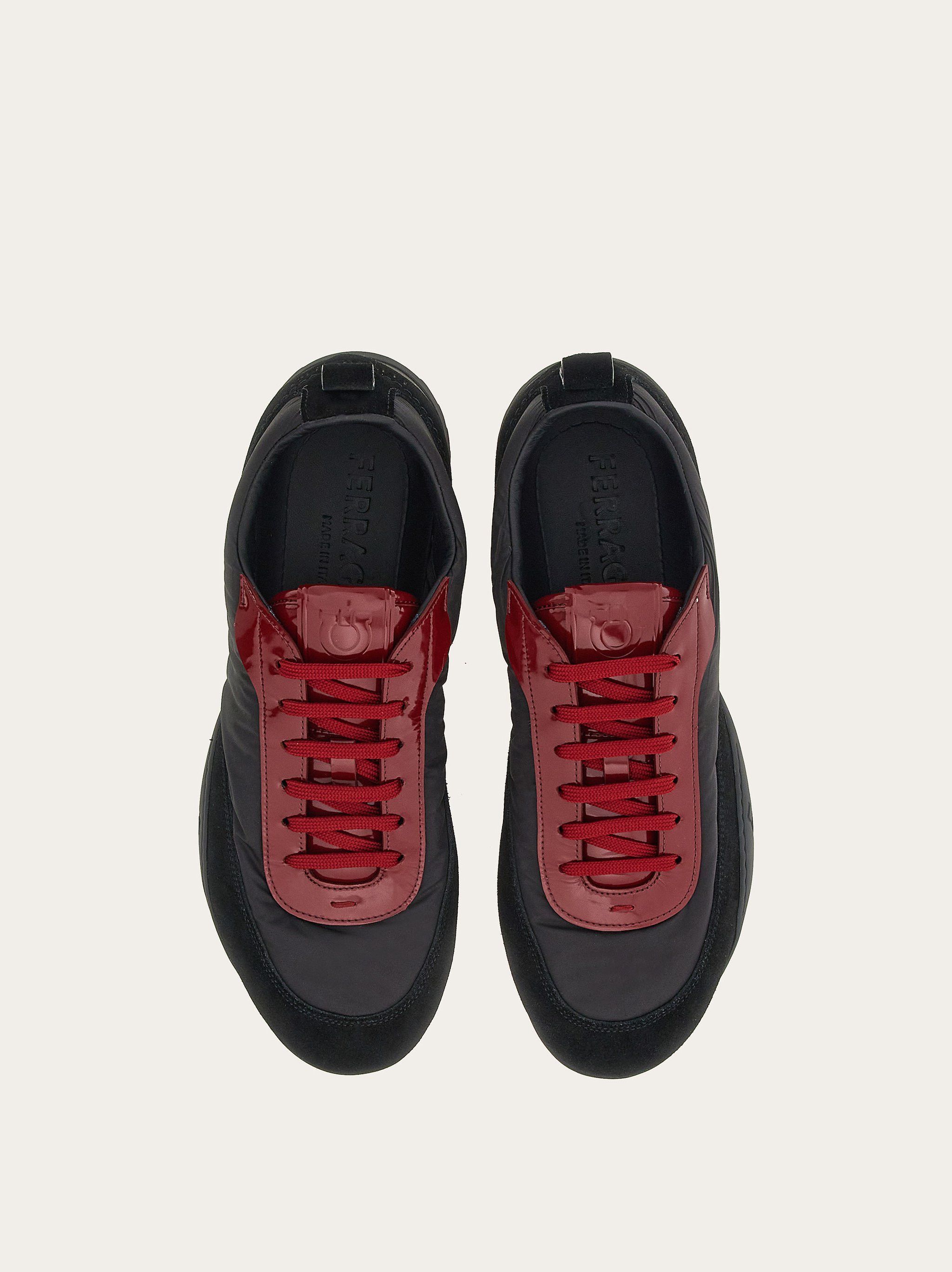 Salvatore Ferragamo o1s1rm0924 Lace-up Low-Top Sneakers in Black/Red Size US 10 / EU 43 - 2 Thumbnail