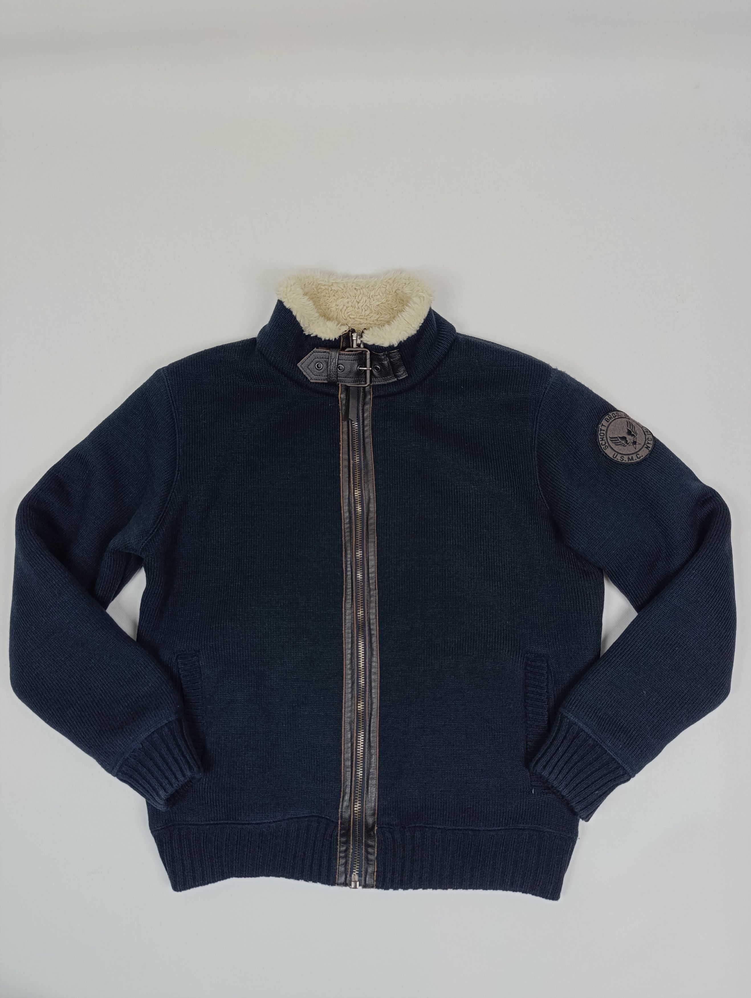 Schott SCHOTT NYC MEN'S SHELTER PLAIN KNIT SHERPA JACKET Size US L / EU 52-54 / 3 - 2 Thumbnail
