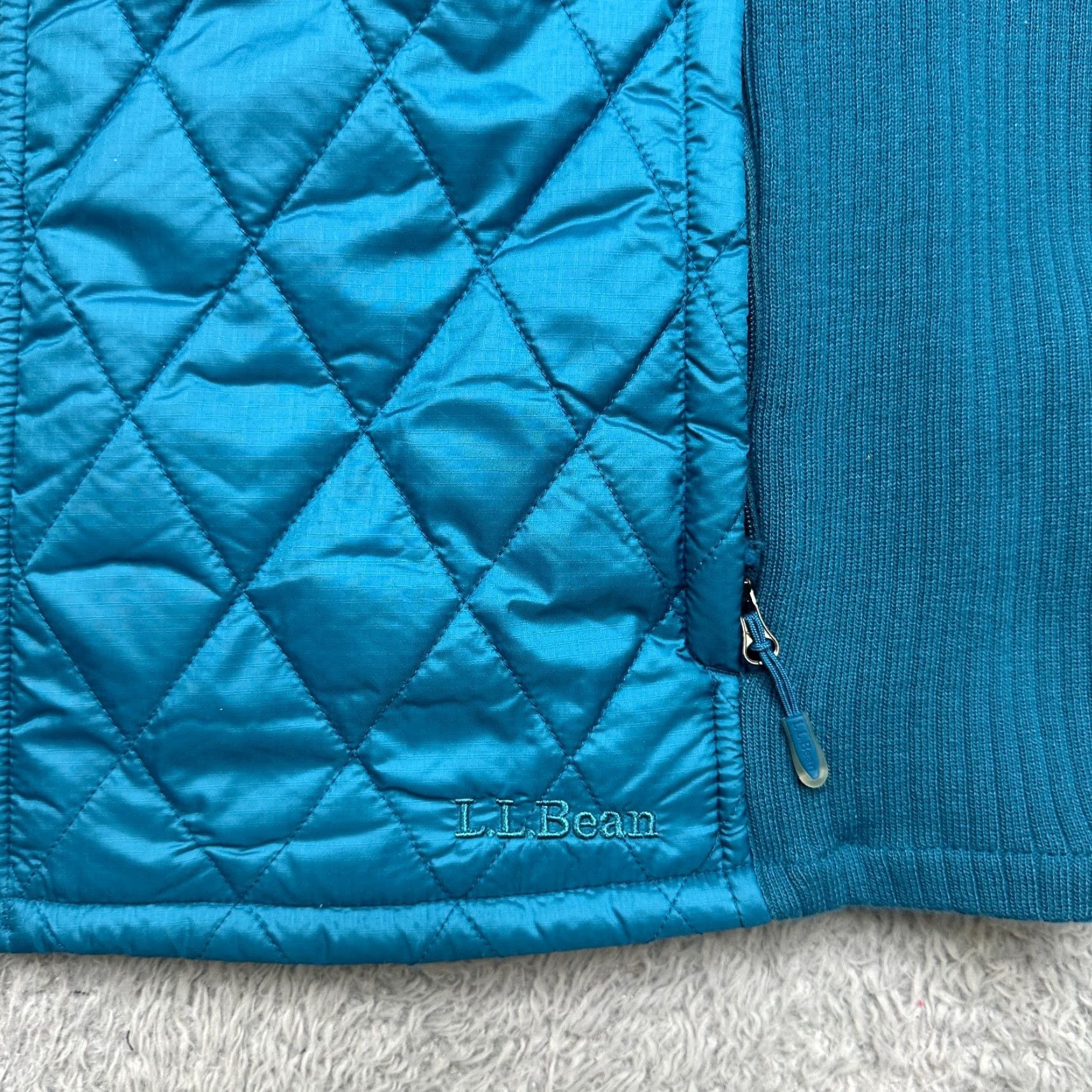 Vintage L.L. Bean Vest Womens 1X Blue Quilted Stretch Warm Insulated Vest Size XL / US 12-14 / IT 48-50 - 6 Thumbnail