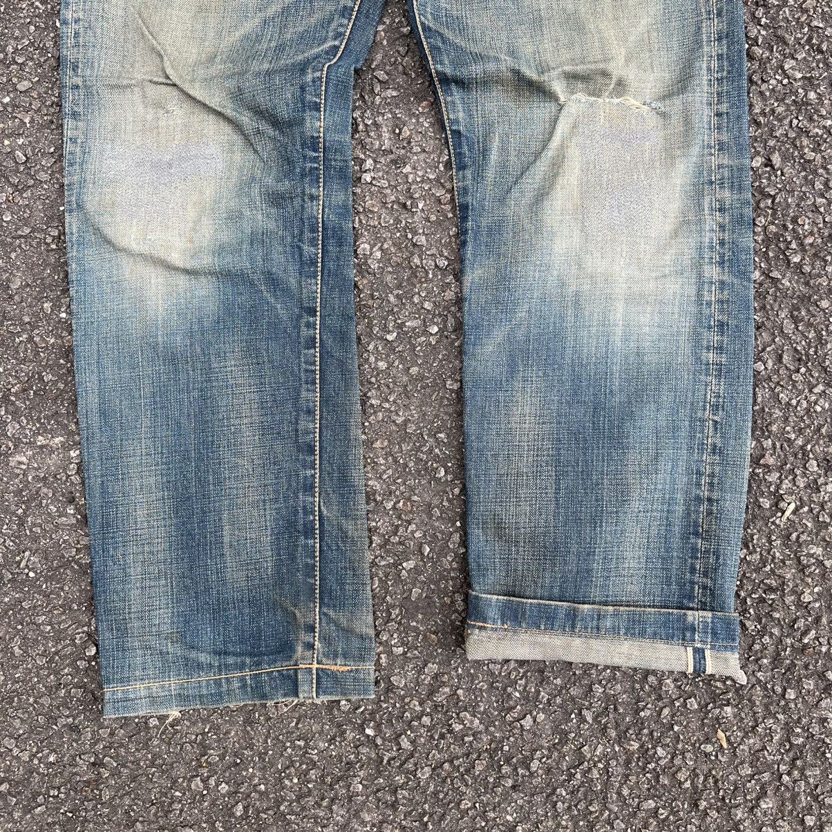 Japanese Brand Japanese Selvedge Denim Rusty Distressed Red Line Jeans Size US 34 / EU 50 - 2 Thumbnail