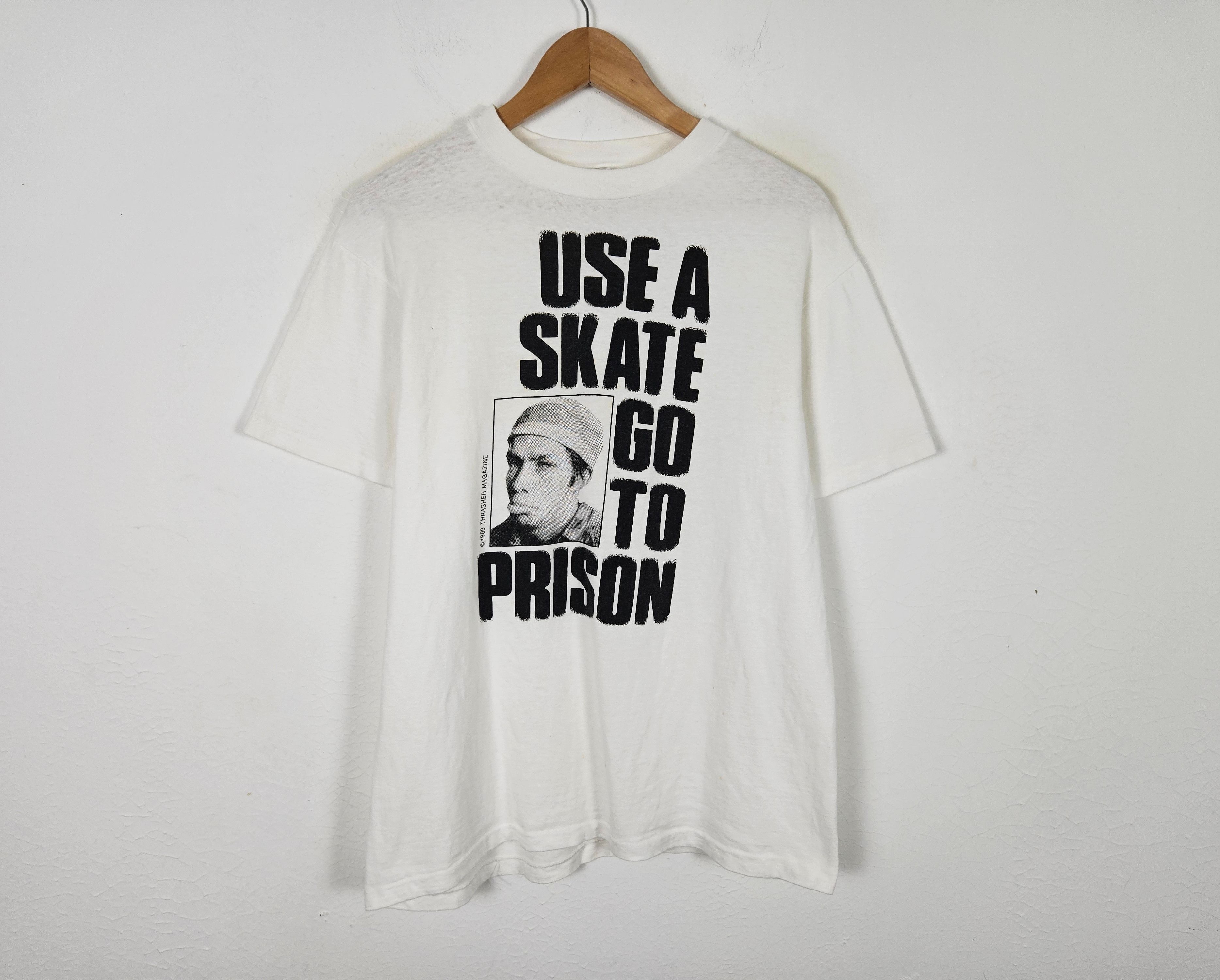 Thrasher Vintage Thrasher Mark Gonzalez Use A Skate 80s shirt Size US L / EU 52-54 / 3 - 2 Thumbnail