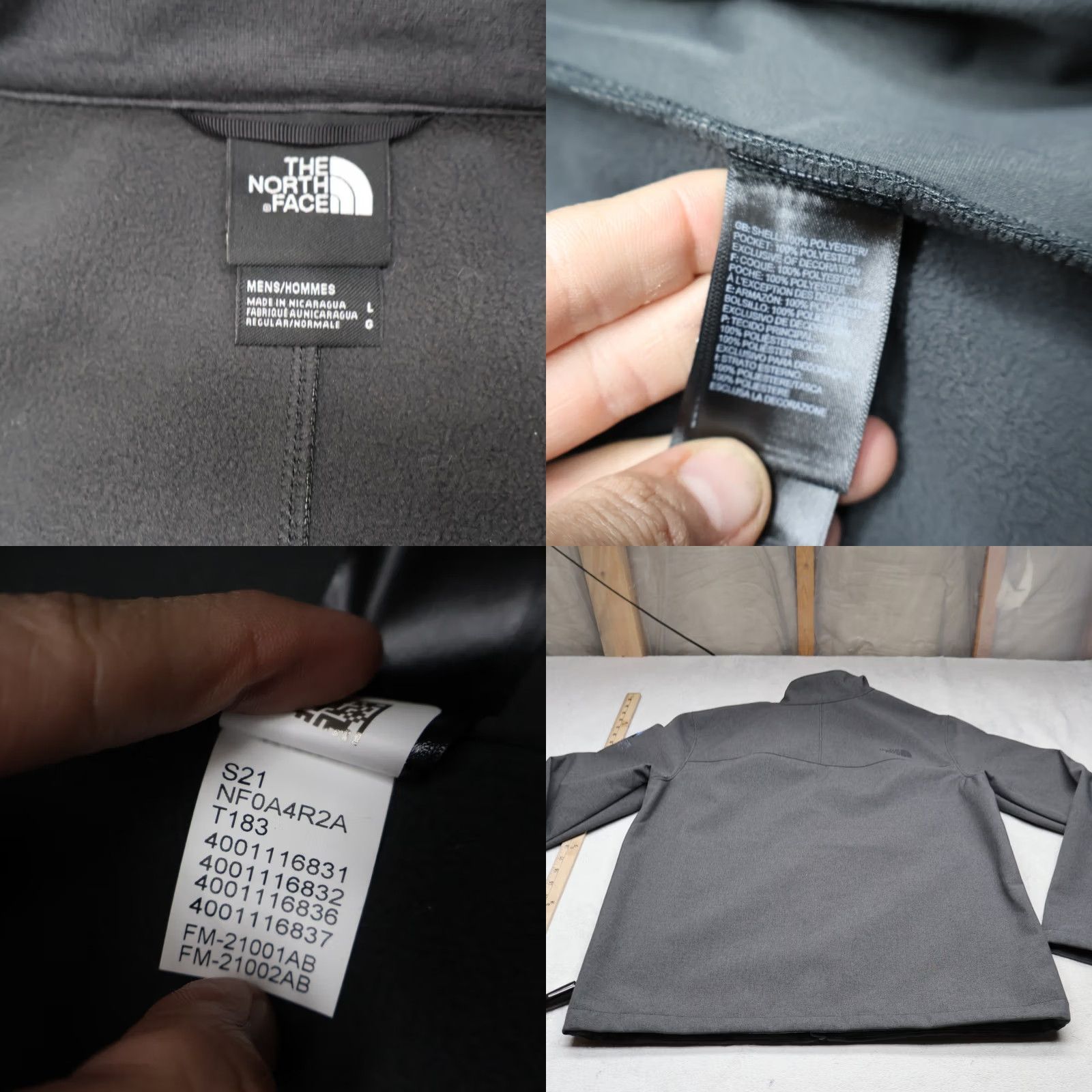 The North Face The North Face Jacket Men L Gray Apex Bionic Windwall Softshell Zip Logo Pockets Full Zip Casual Windbreaker Size US L / EU 52-54 / 3 - 8 Thumbnail