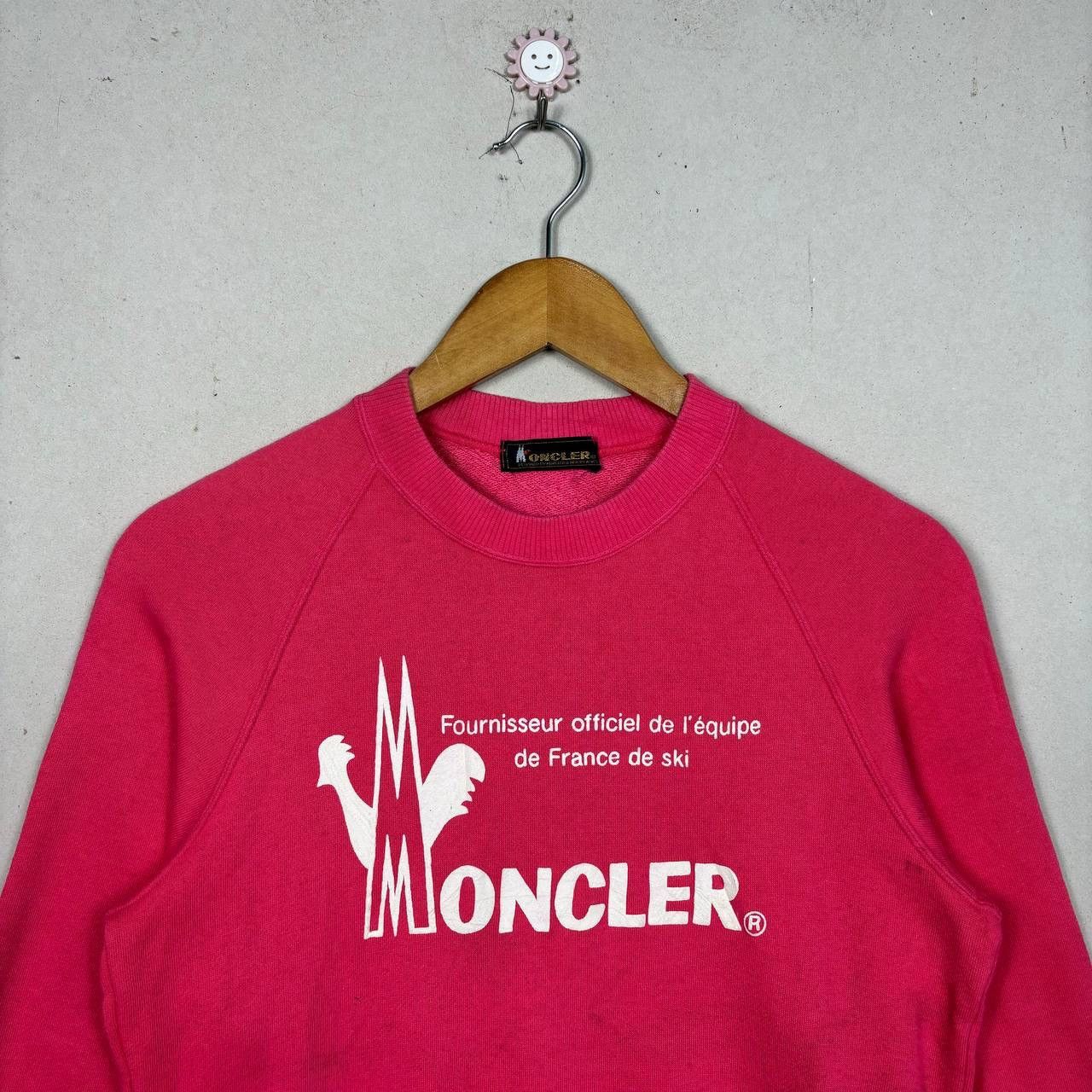 Moncler Vtg 80s Moncler x Asics France Ski Team Sweatshirt Pink L Size US S / EU 44-46 / 1 - 3 Thumbnail