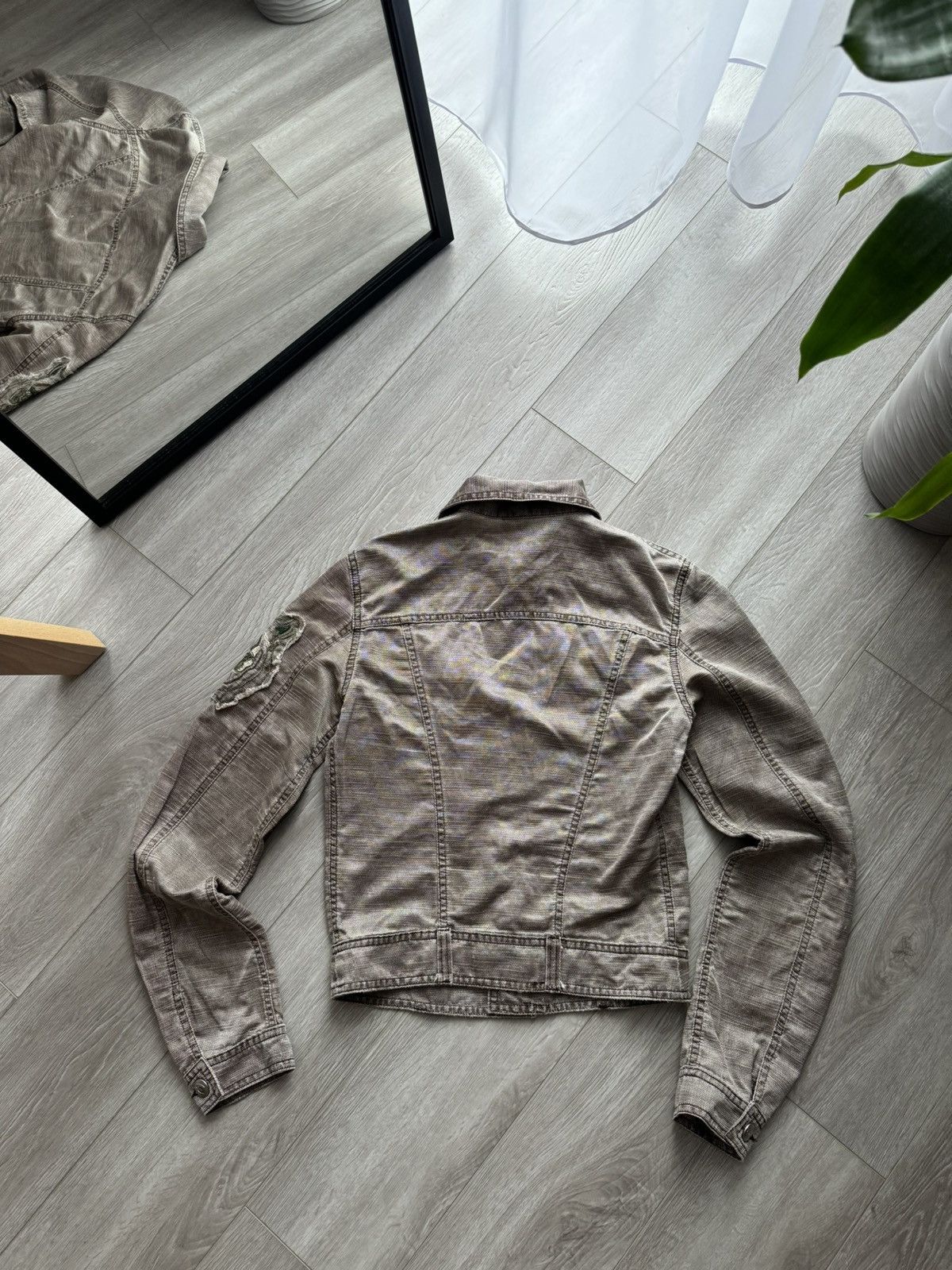 Just Cavalli × Roberto Cavalli × Vintage 🕰️ VINTAGE 00’S ROBERTO CAVALLI AVANT GARDE DENIM JACKET Size XS / US 0-2 / IT 36-38 - 8 Thumbnail