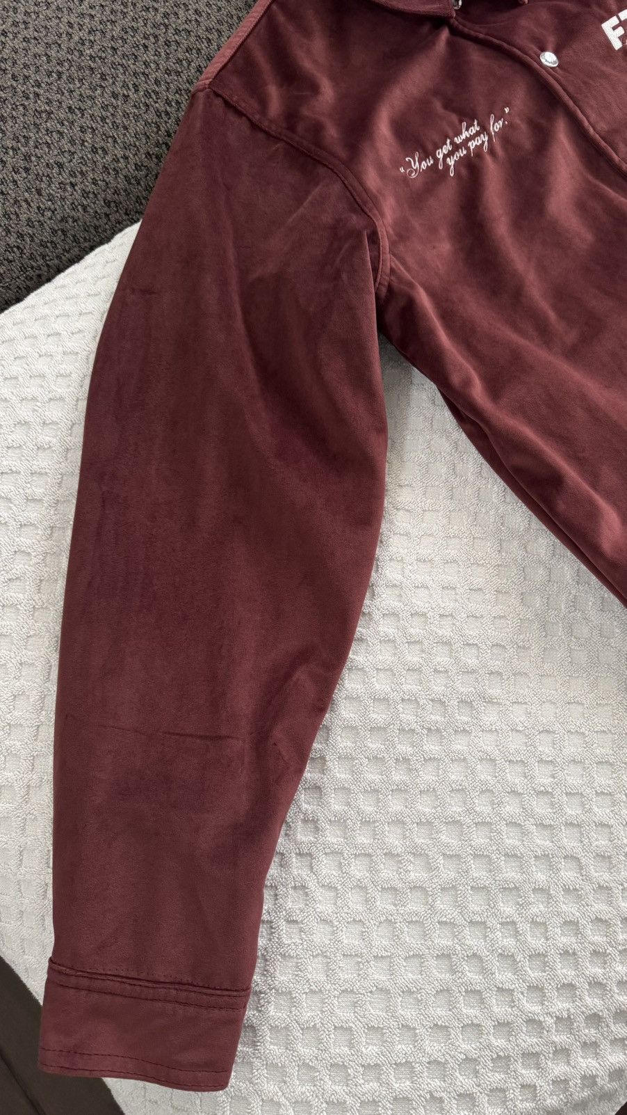 Fuck The Population FTP Diamond Dealer Coaches Jacket Maroon Small Velour SS24 Size US S / EU 44-46 / 1 - 5 Thumbnail