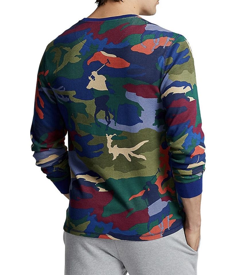 Polo Ralph Lauren Polo Ralph Lauren Camo Waffle Crewneck Sleep Shirt ( M ) Size US M / EU 48-50 / 2 - 2 Thumbnail