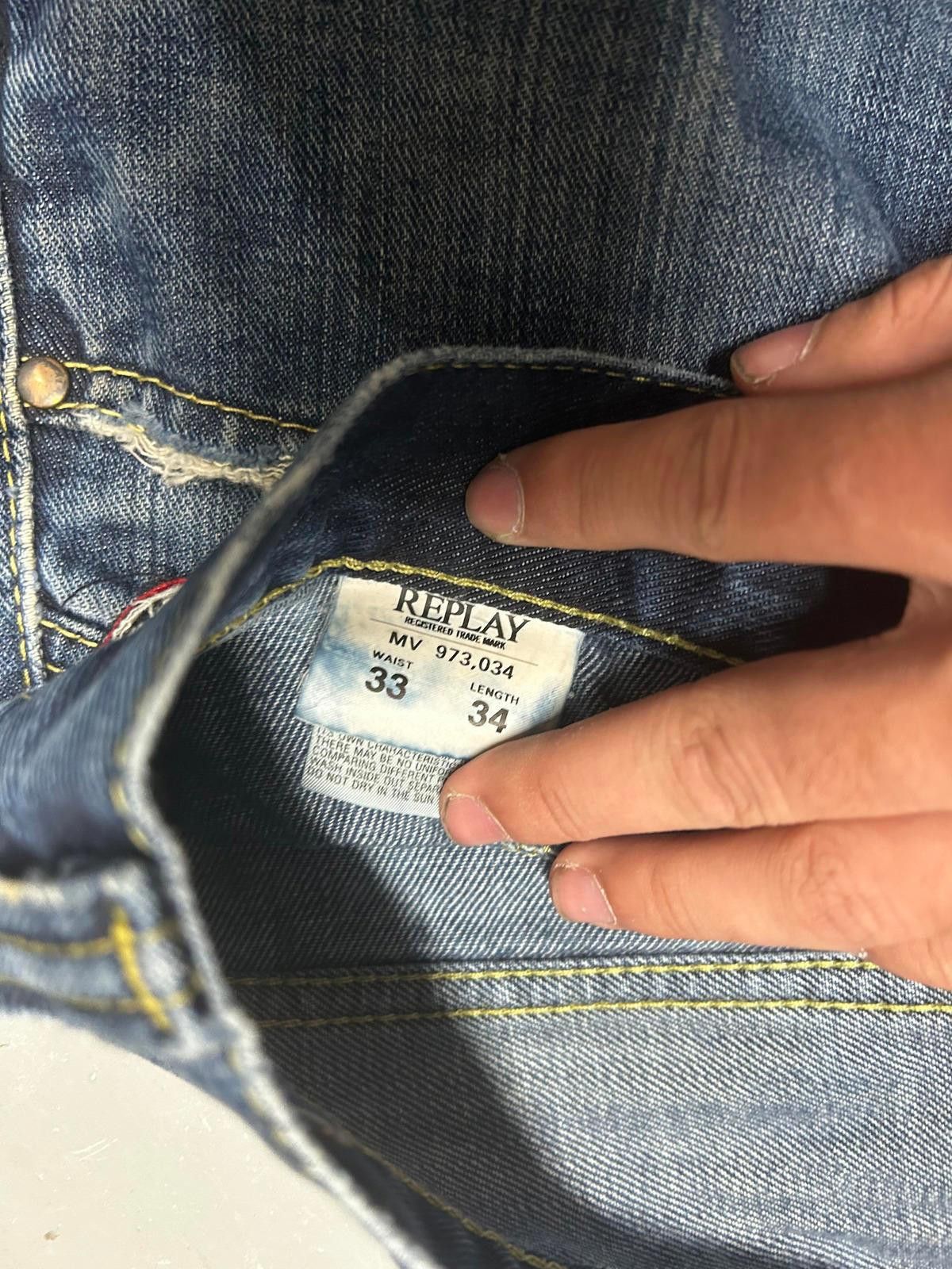 Replay Replay Distressed Denim Jeans - Size 33/34 Size US 33 - 5 Thumbnail
