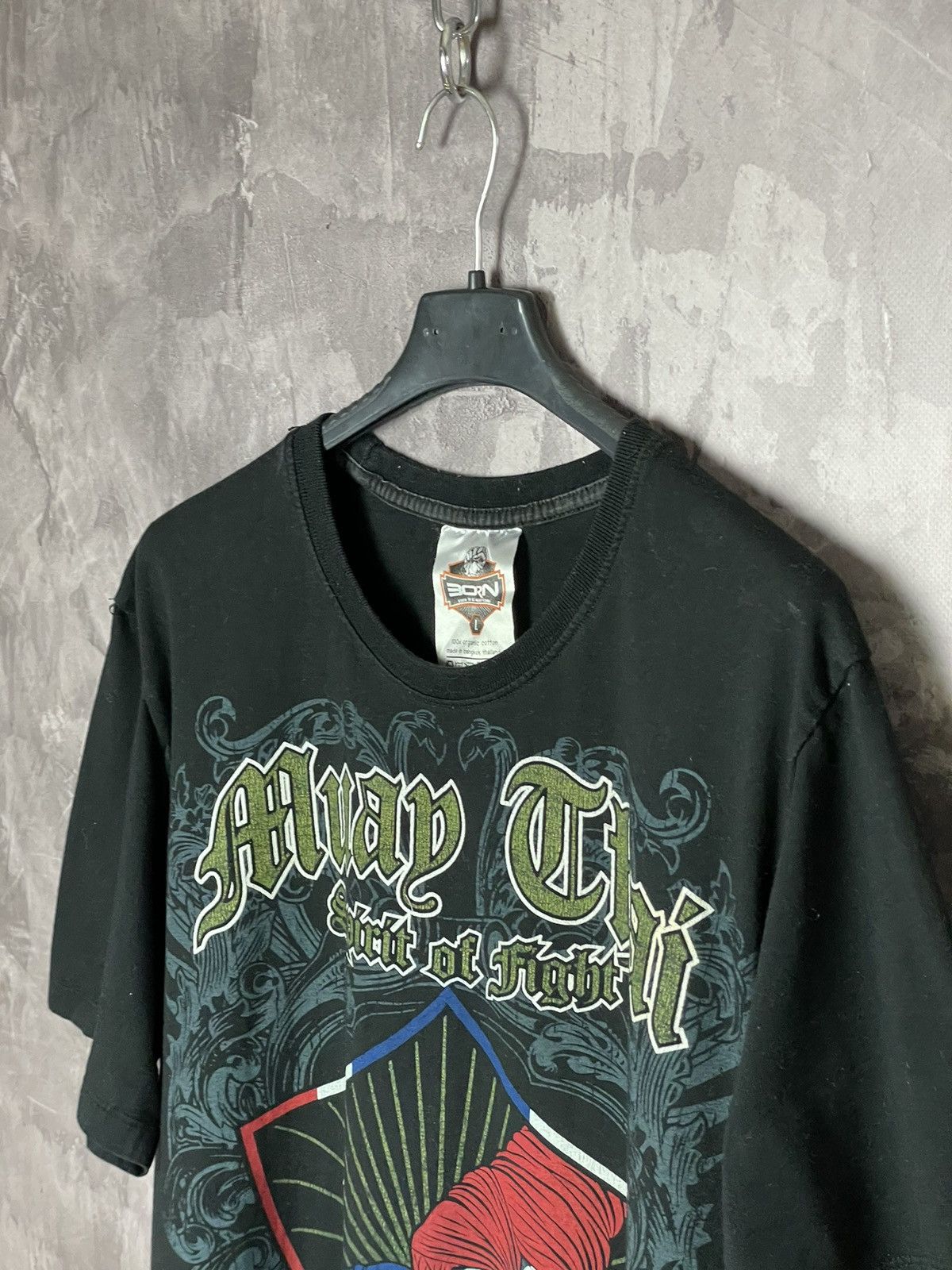Band Tees × Japanese Brand × Vintage Vintage Y2K Muay Thai Boxing Double Sided T-Shirt Size US L / EU 52-54 / 3 - 9 Thumbnail