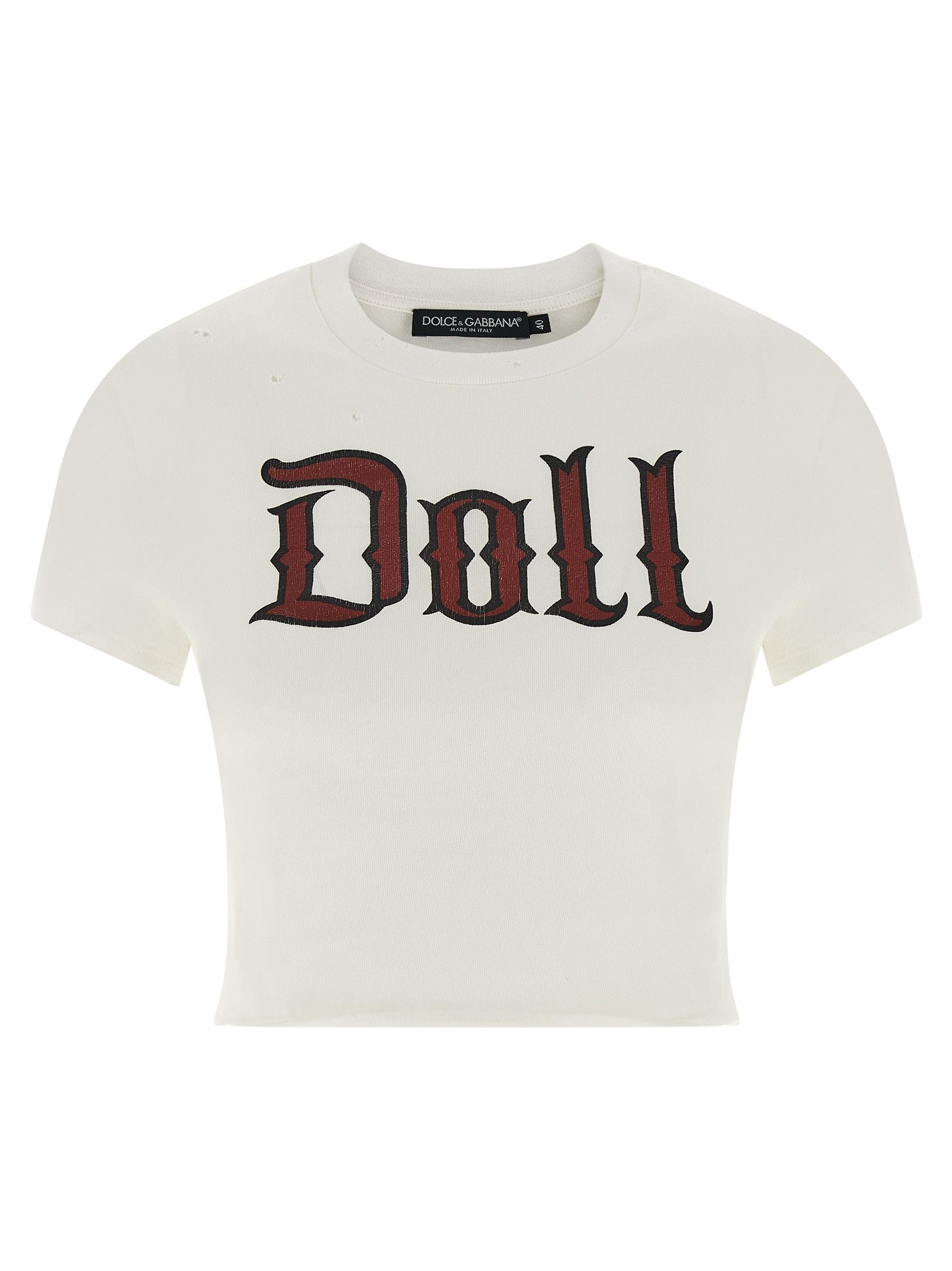 Dolce & Gabbana Used Effect Cotton T-Shirt Size S / US 4 / IT 40 - 1 Thumbnail
