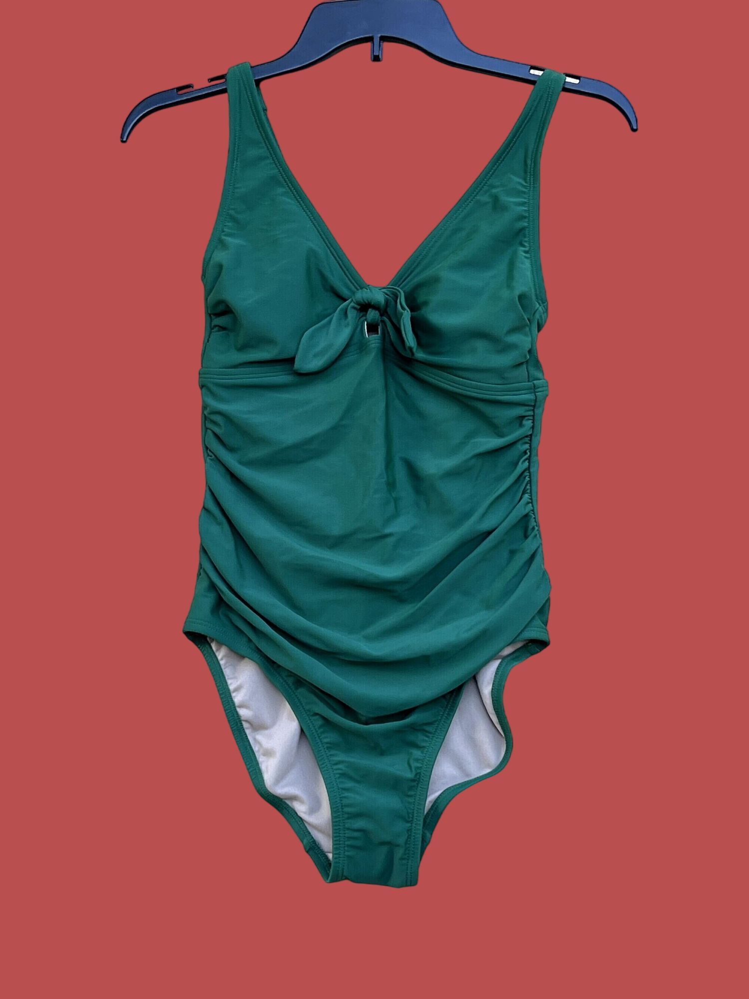 Other Kona Sol - Women's Tie-Front One Piece Swimsuit - Green - S Size ONE SIZE - 1 Thumbnail