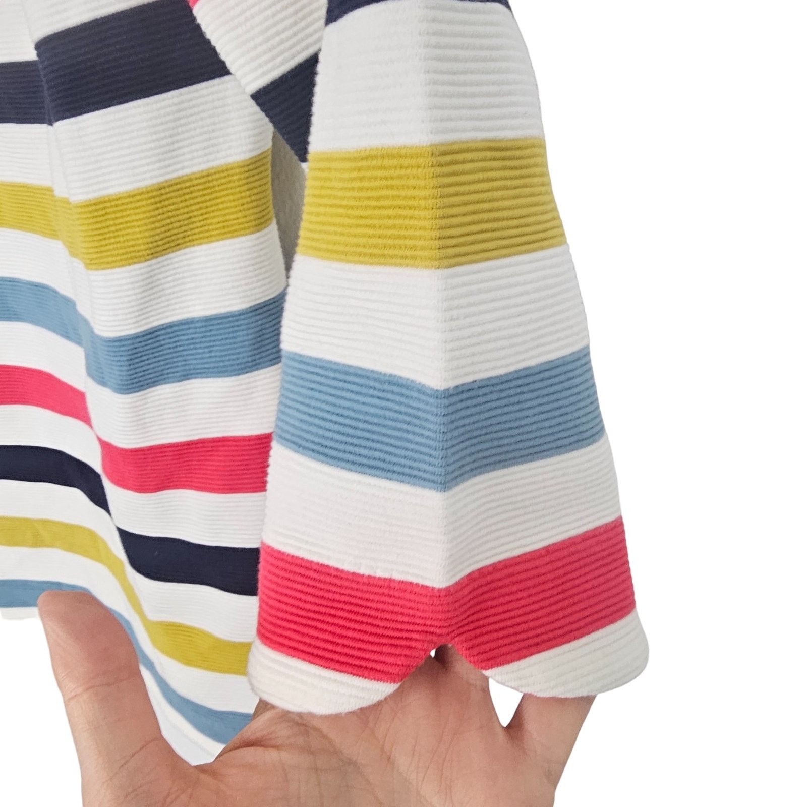 Boden Boden Womens Sarah Ponte Ottoman Rainbow Striped Top Preppy Size S / US 4 / IT 40 - 5 Thumbnail
