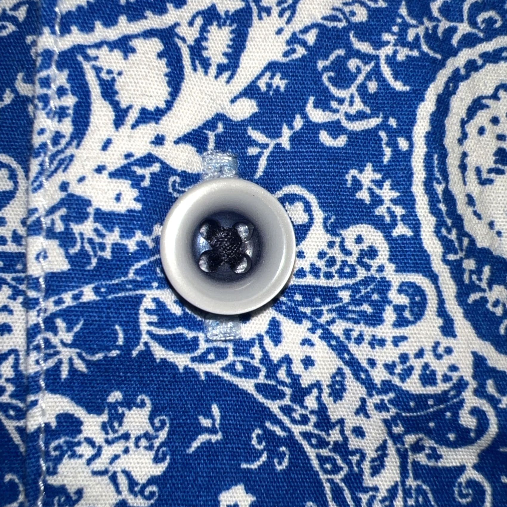 Robert Graham Robert Graham Dress Shirt Men’s Small Blue Paisley Pattern Classic New Size 36R - 3 Thumbnail