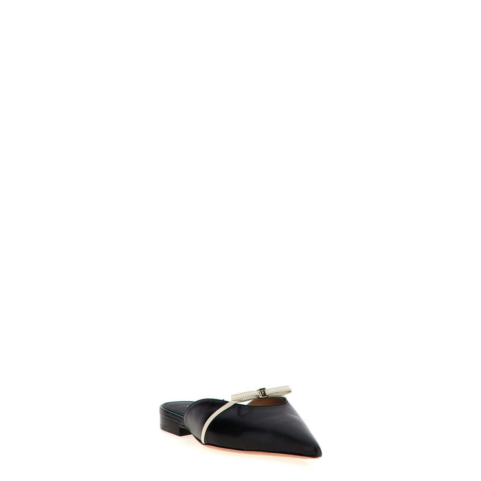 Salvatore Ferragamo FERRAGAMO Guye Bow Strap Black Leather Mules New & Authentic Size US 8 / IT 38 - 2 Thumbnail