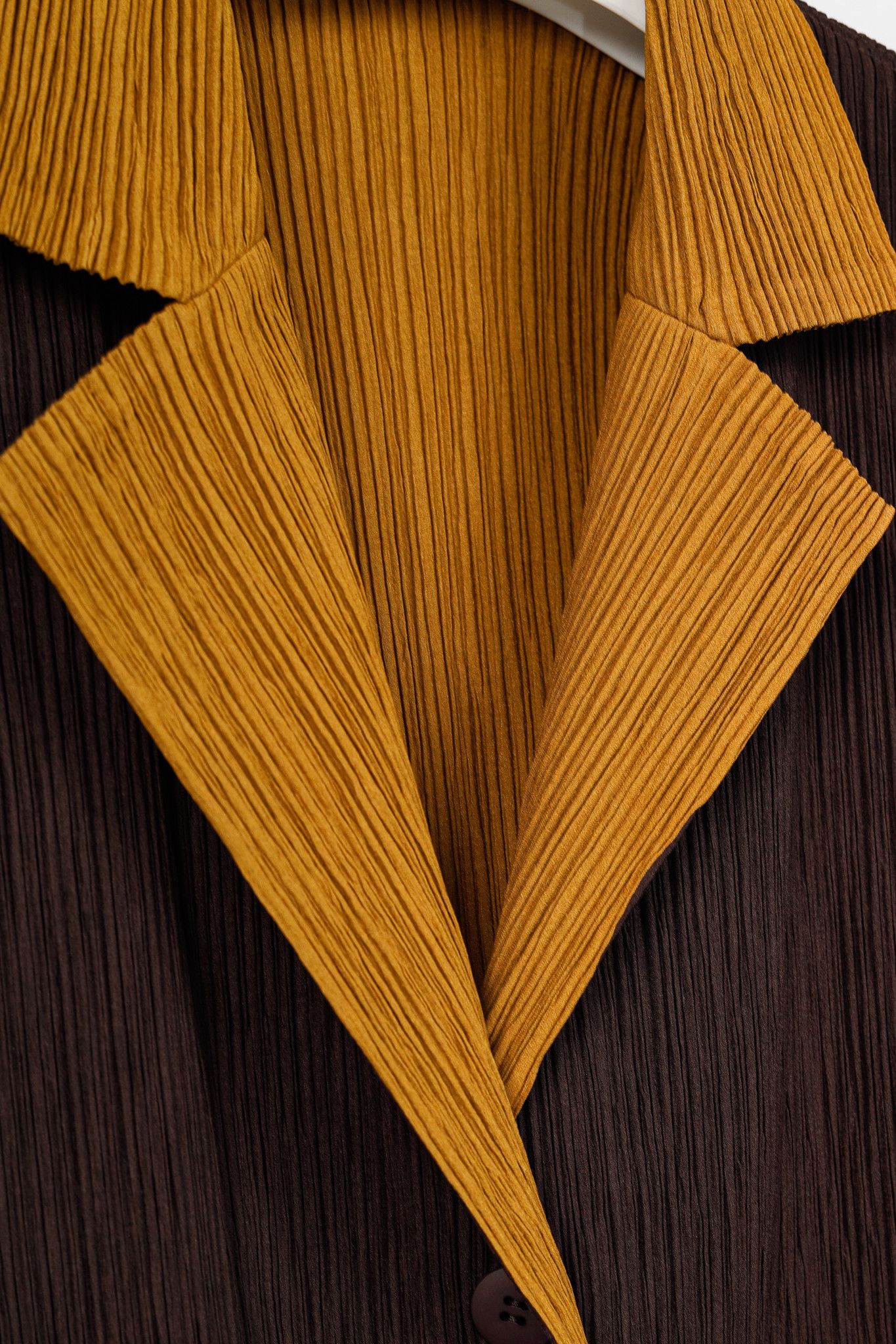 Issey Miyake Issey Miyake Brown Pleated-Satin Blazer Size M / US 6-8 / IT 42-44 - 7 Thumbnail