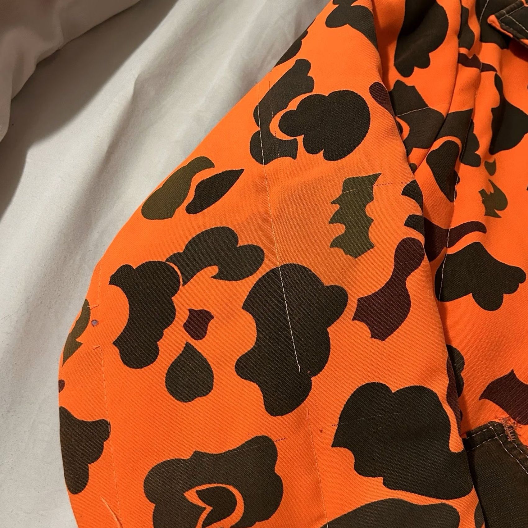 SafTbak VINTAGE Satbak Chiller Killer Orange Camouflage Puffer Jacket L Mens 80s Size US L / EU 52-54 / 3 - 3 Thumbnail