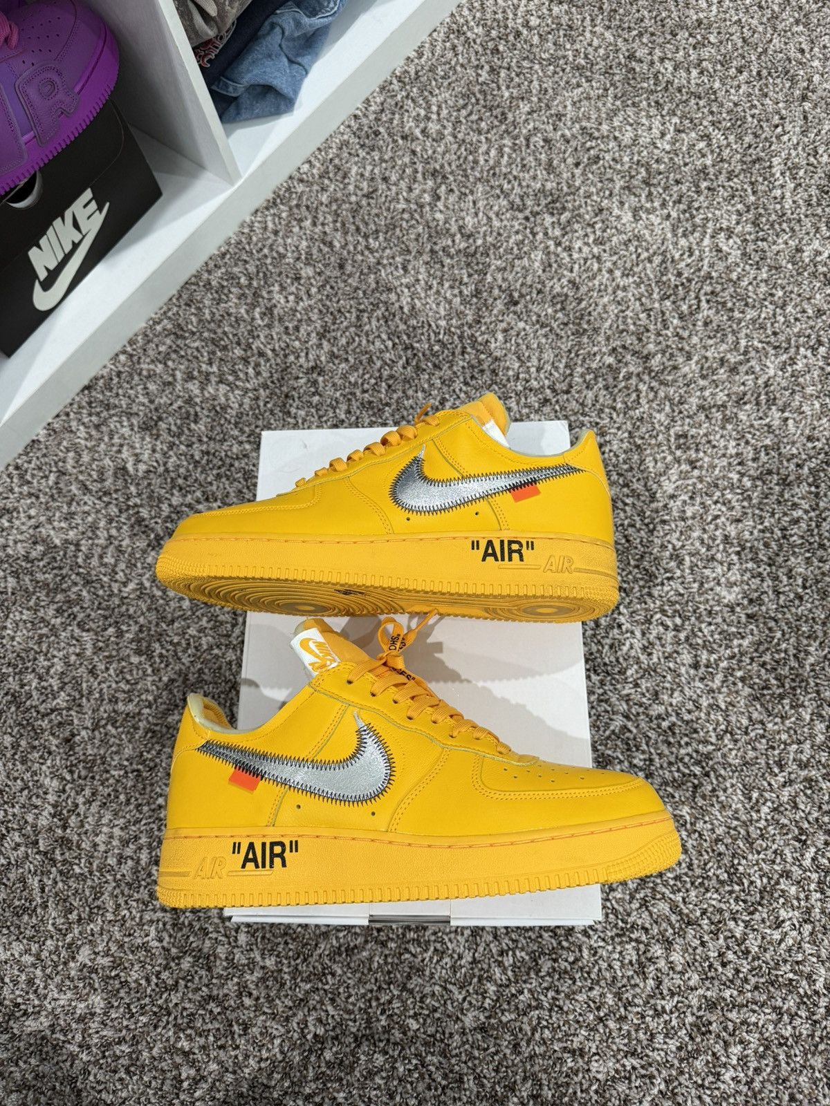 Nike × Off-White Off white Air Force 1 lemonade Size US 10 / EU 43 - 1 Thumbnail