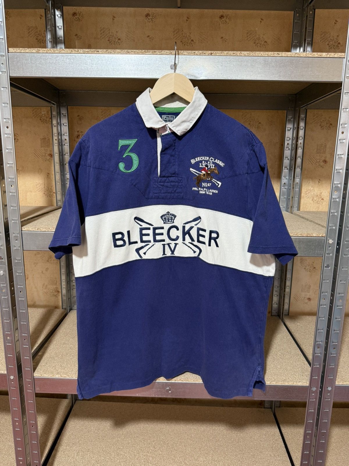 Polo Ralph Lauren × RRL Ralph Lauren × Rugby Ralph Lauren Vintage 2008 PRL Polo Ralph Lauren Bleecer Polo T-Shirt Y2K Size US XL / EU 56 / 4 - 1 Thumbnail