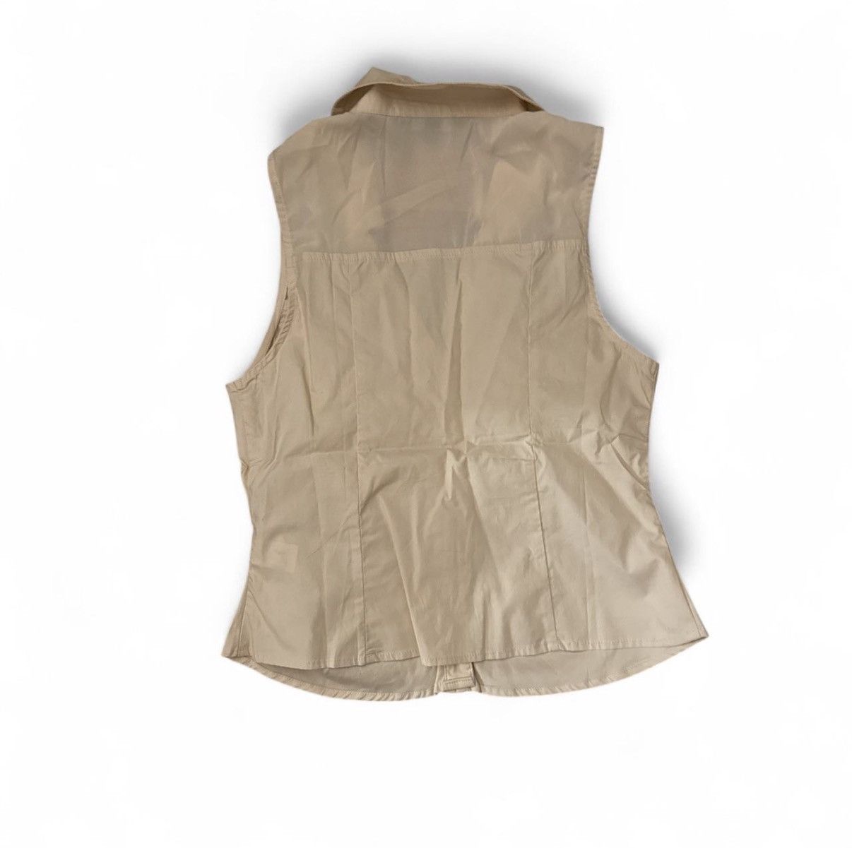 Lulus Cream and white sleeveless blouse Size M / US 6-8 / IT 42-44 - 2 Thumbnail