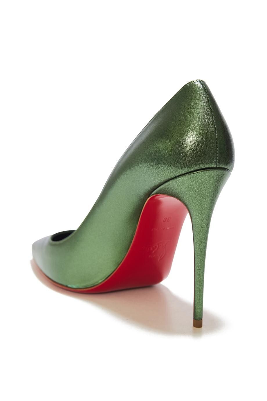 Christian Louboutin o1s1wg110225 Heels in Olive Size US 10 / IT 40 - 3 Thumbnail