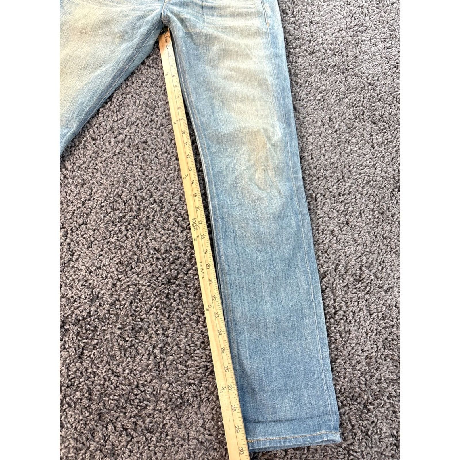 Rag & Bone Rag & Bone Jeans Women’s 30x30 Blue Denim Light Wash Distressed Low Rise Slim 5-Pocket Inseam 30 in Country USA Size 30" / US 8 / IT 44 - 2 Thumbnail