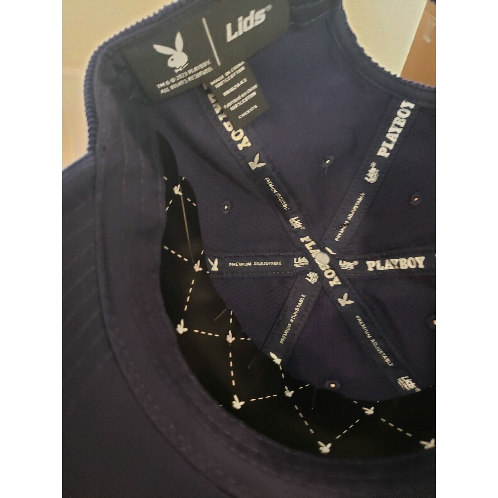 Lids Playboy Hat Corduroy Dad Hat Blueberry Strapback Bunny Lids Size ONE SIZE - 7 Thumbnail