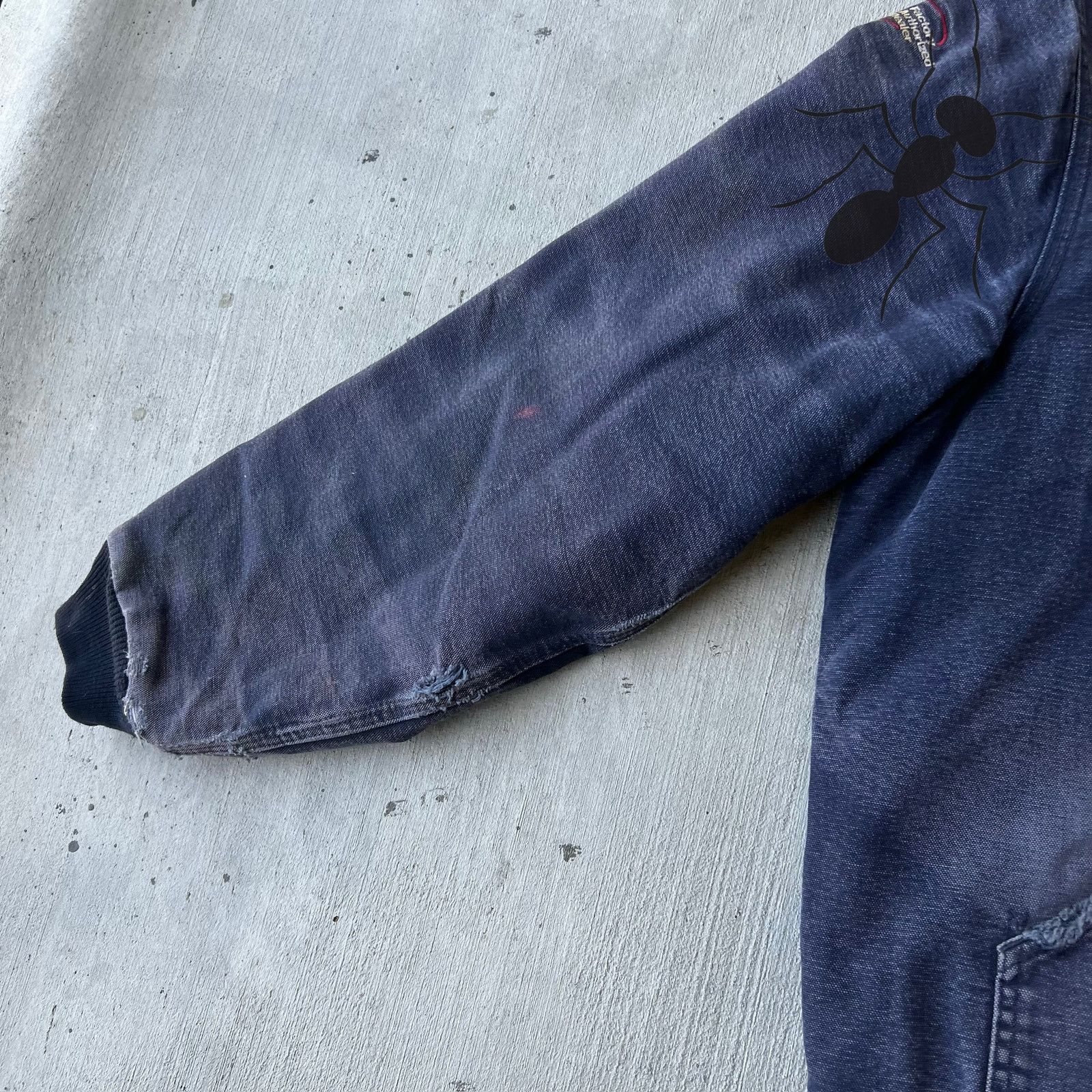 Carhartt × Vintage Carhartt J130 MDT faded blue hooded work wear jacket Size US L / EU 52-54 / 3 - 12 Thumbnail