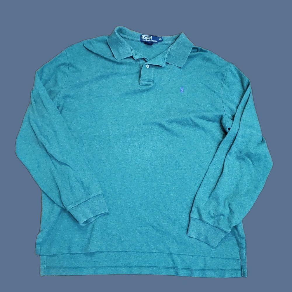 Polo Ralph Lauren Polo Ralph Lauren Polo Shirt Mens XL Green Long Sleeve Pony Logo Casual Cotton Size US XL / EU 56 / 4 - 1 Thumbnail