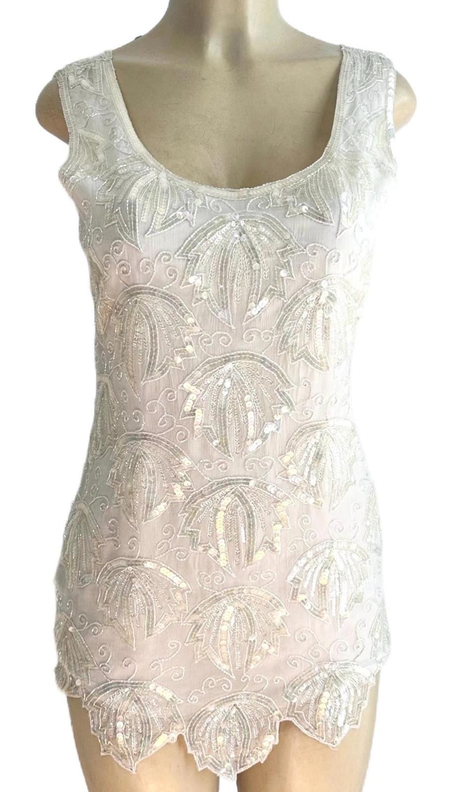 Other Sequin Top Opal White size 10 Size L / US 10 / IT 46 - 1 Thumbnail