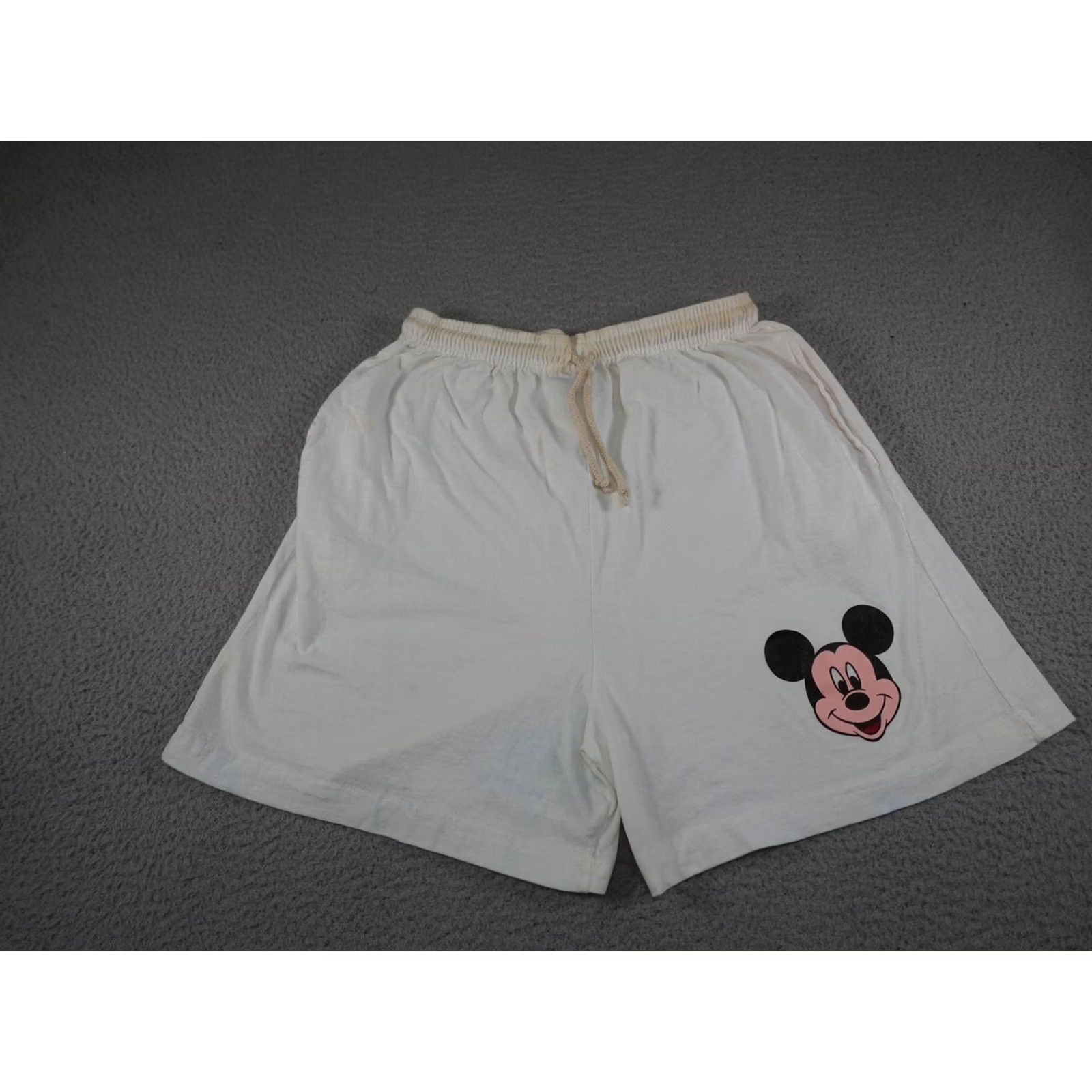 Disney VINTAGE Disney Mickey Unlimited Shorts Mens Large White Drawstring Made USA 90s Size US 33 - 6 Thumbnail