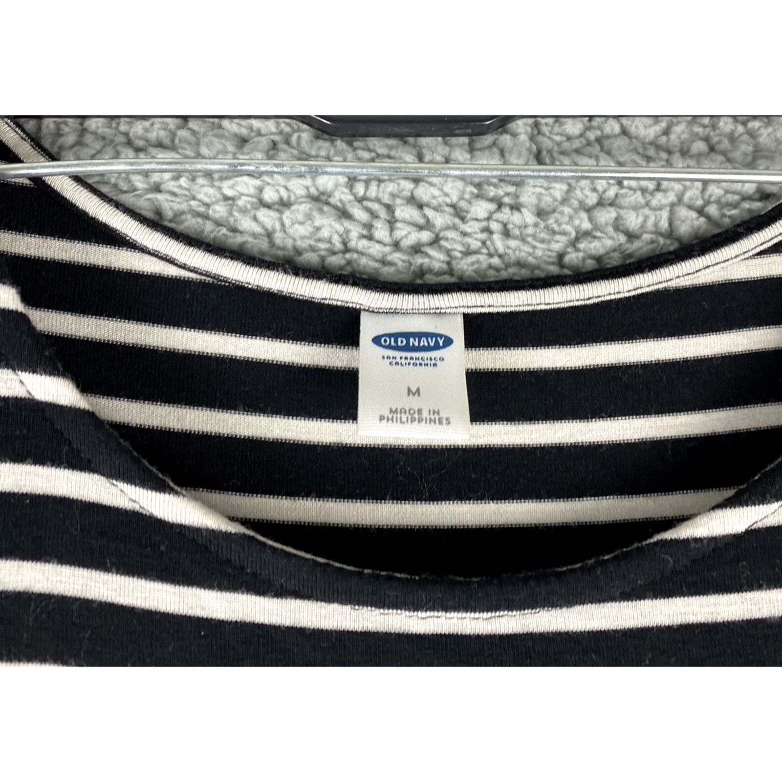 Old Navy Old Navy Dress Tunic Women Multicolor Striped Long Sleeve Medium/ 30-2 Black White Casual Shirt Womens Size M / US 6-8 / IT 42-44 - 3 Thumbnail