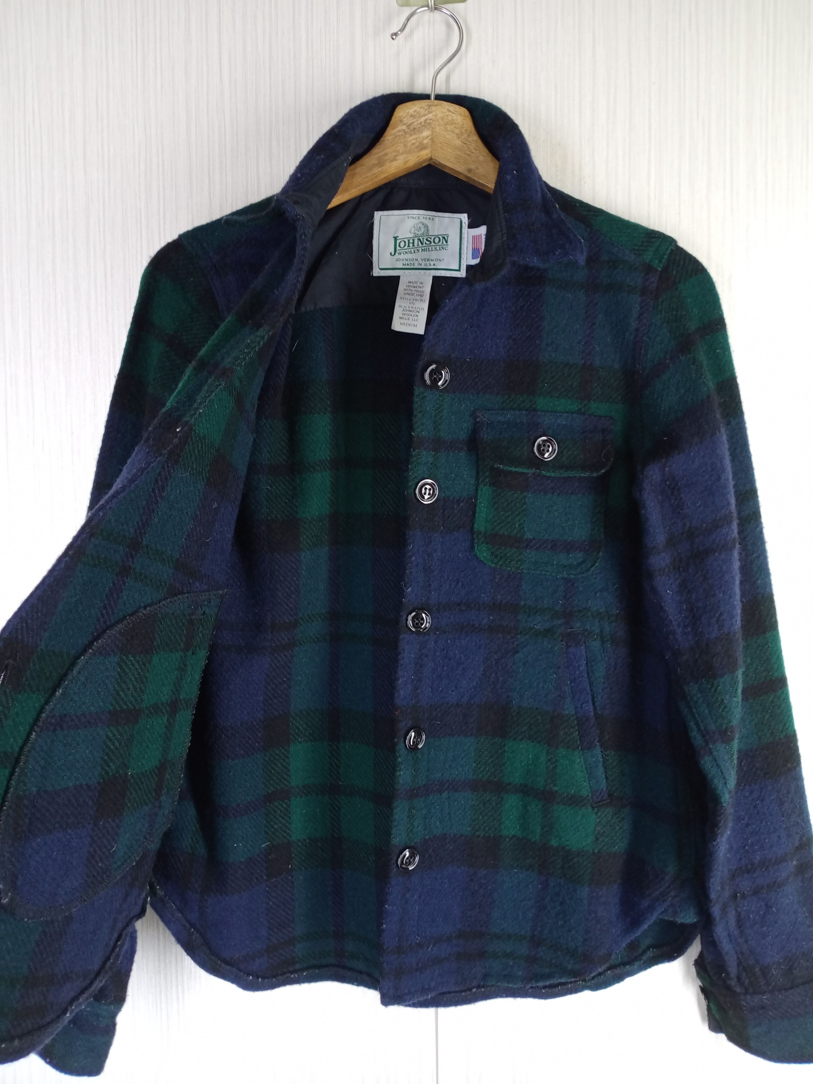 Johnson Woolen Mills Rare Vintage Johnson Woolen Mills Checkered Flannel Shirt Size US M / EU 48-50 / 2 - 2 Thumbnail