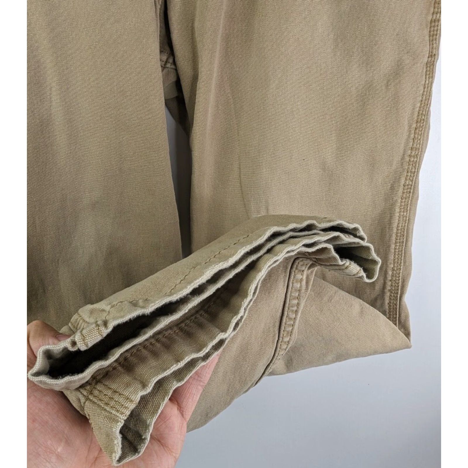 Carhartt Carhartt Pants - 36x30 - Khaki Canvas Relaxed Fit - 5-Pocket Carpenter Workwear Mens Regular Belt Loops Carhartt Logo Size US 36 / EU 52 - 3 Thumbnail
