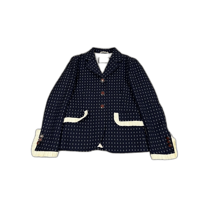 Gucci Gucci Floral Print Blazer with Lace Trim-2506 Size M / US 6-8 / IT 42-44 - 1 Thumbnail