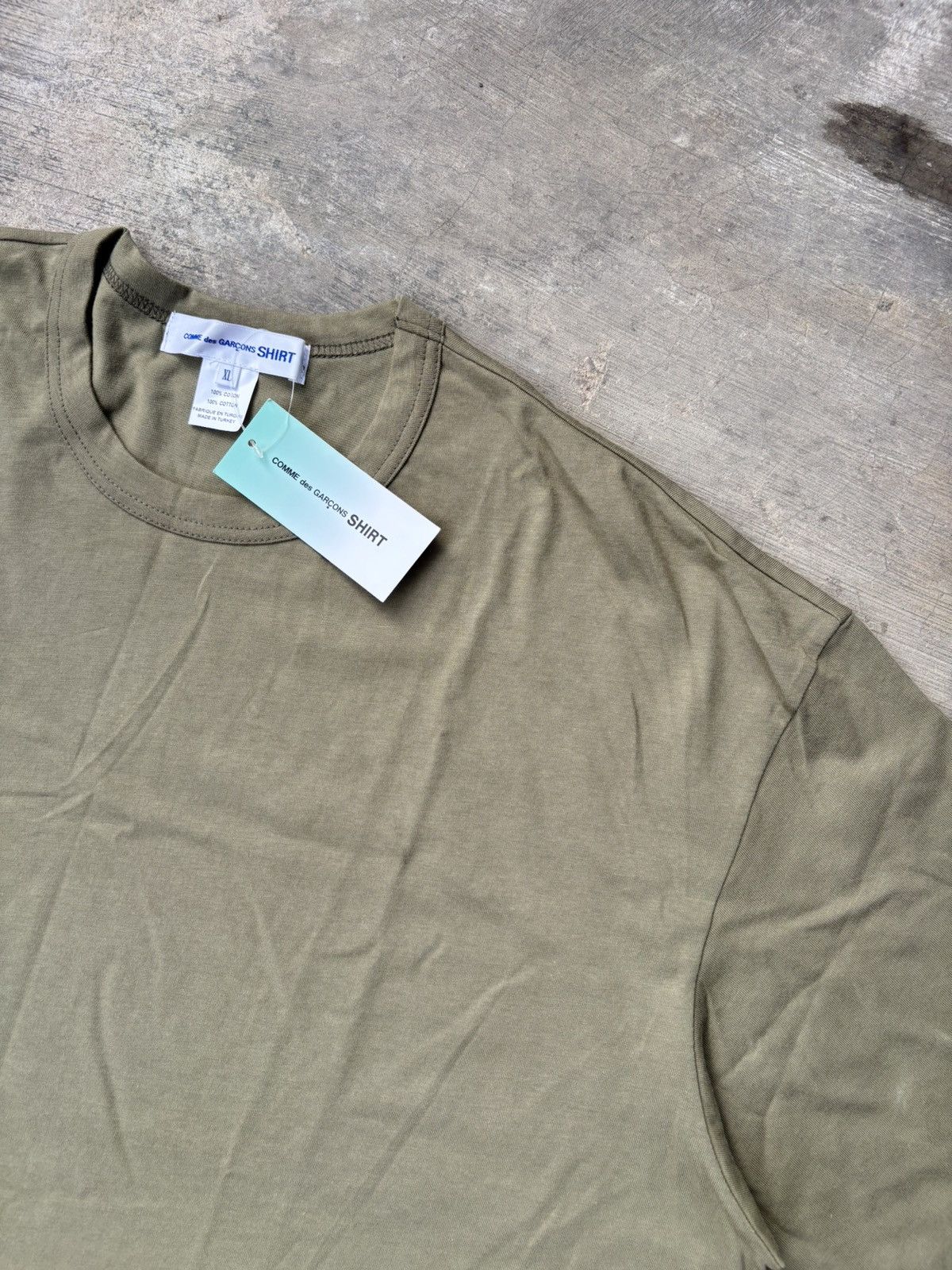 Comme des Garcons SHIRT Comme des Garçons Shirt Olive Green Oversized T-Shirt Size US XXL / EU 58 / 5 - 2 Thumbnail