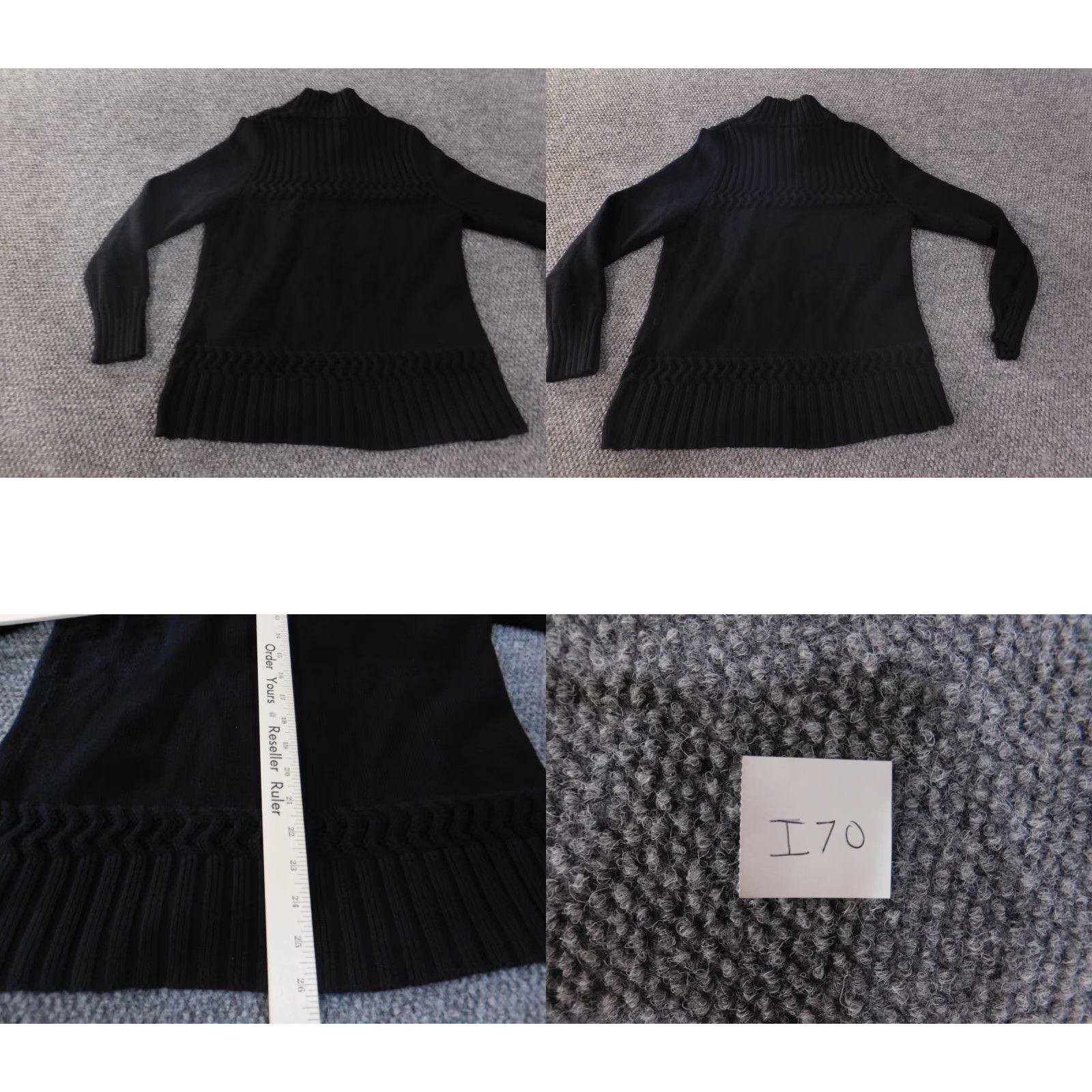 Coldwater Creek Coldwater Creek Sweater Womens Small Black Zip Mock Knit Stretch Cotton Classic Knit Sweater Size S / US 4 / IT 40 - 8 Thumbnail