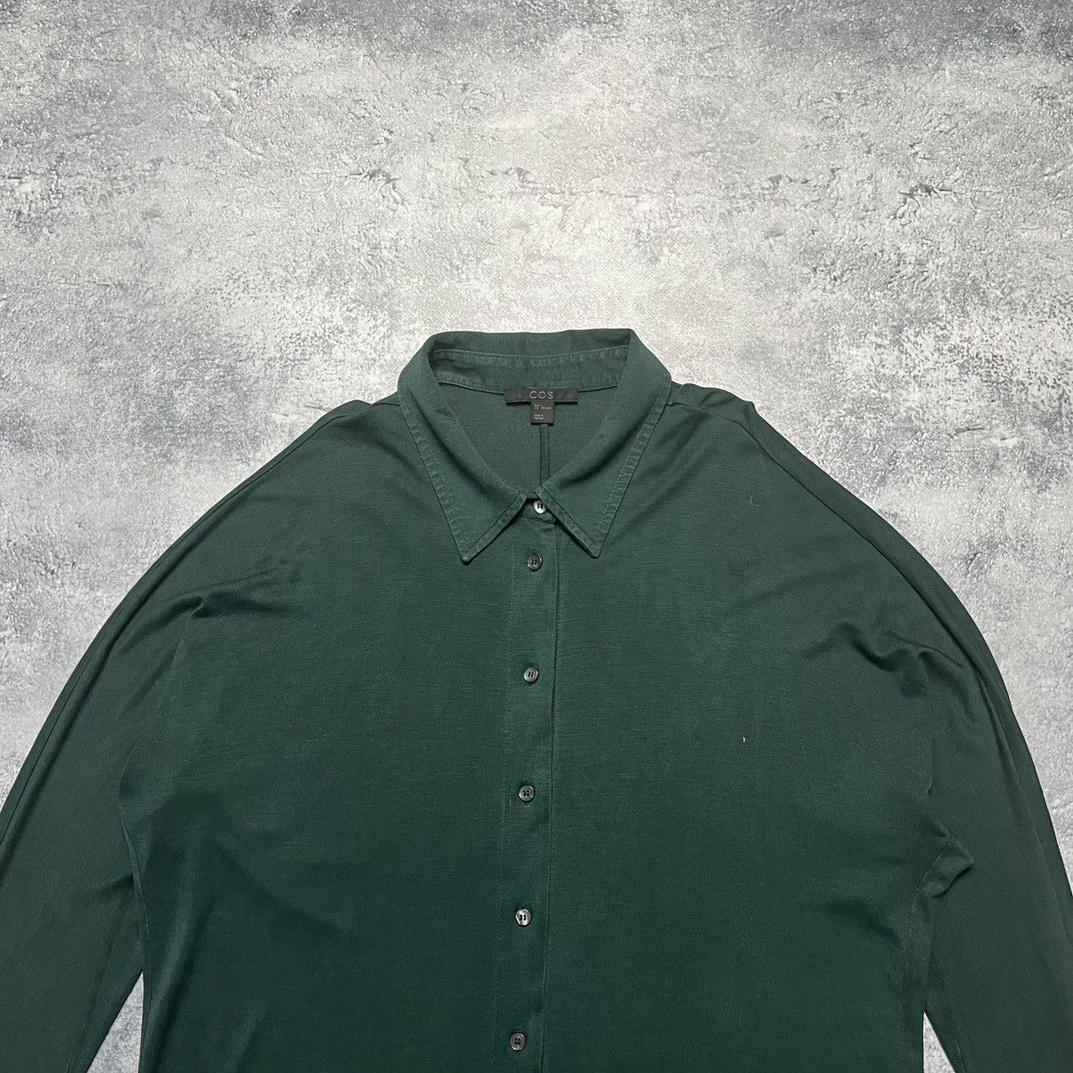 Cos COS Blouse Green Shirt Luxury Designer Streetwear Size L / US 10 / IT 46 - 2 Thumbnail