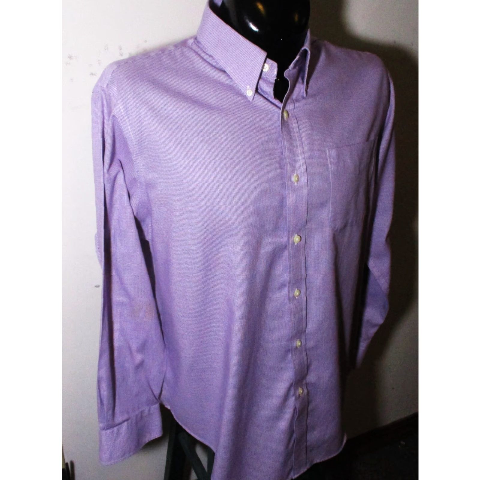 Ralph Lauren VINTAGE LAUREN Ralph Lauren Lavender Long Sleeve "Classic Fit" Dress Shirt 17/34-35 Men Purple 100% Cotton Jacket? Size 46R - 3 Thumbnail