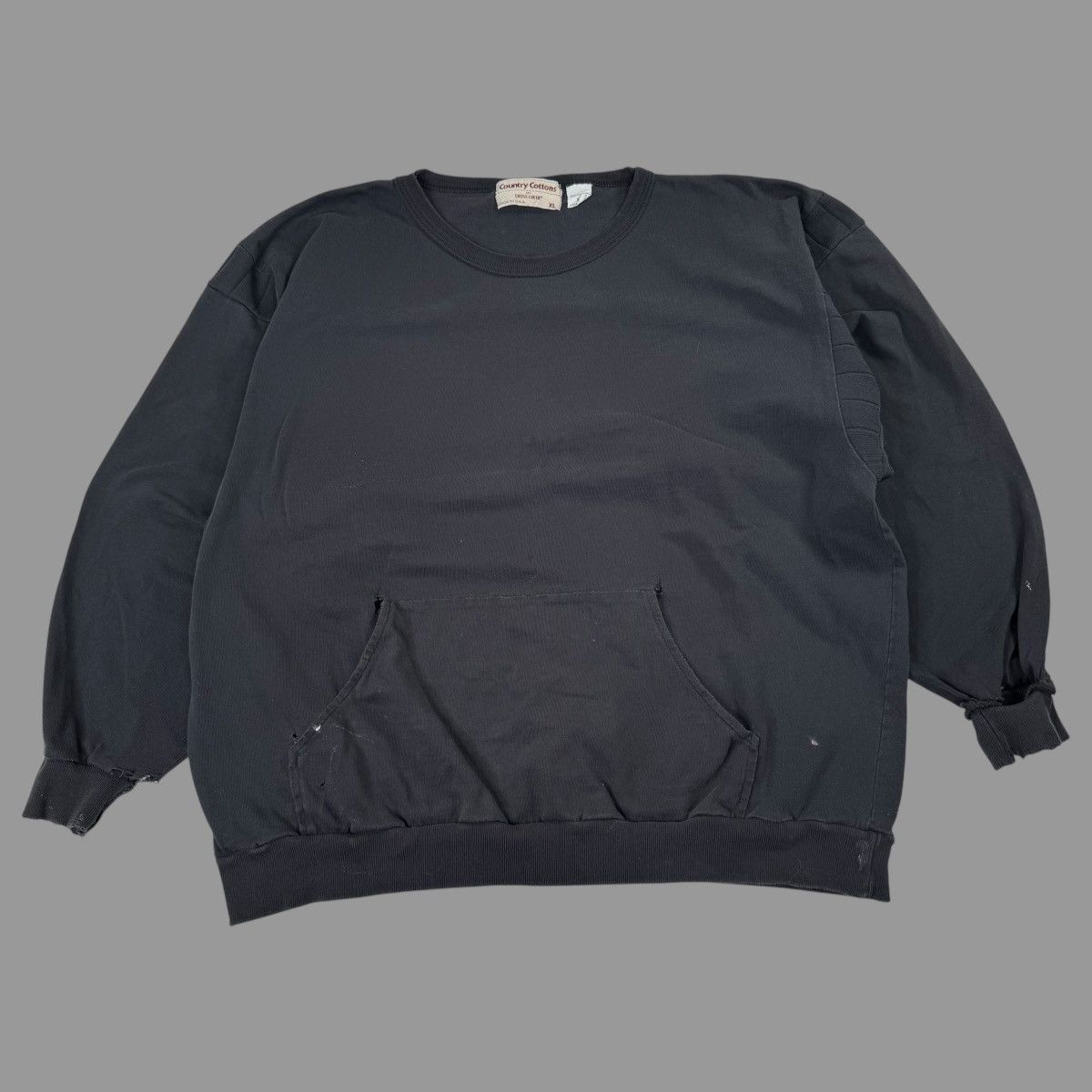 Vintage Vintage 1990s black blank long sleeve Size US XL / EU 56 / 4 - 3 Thumbnail